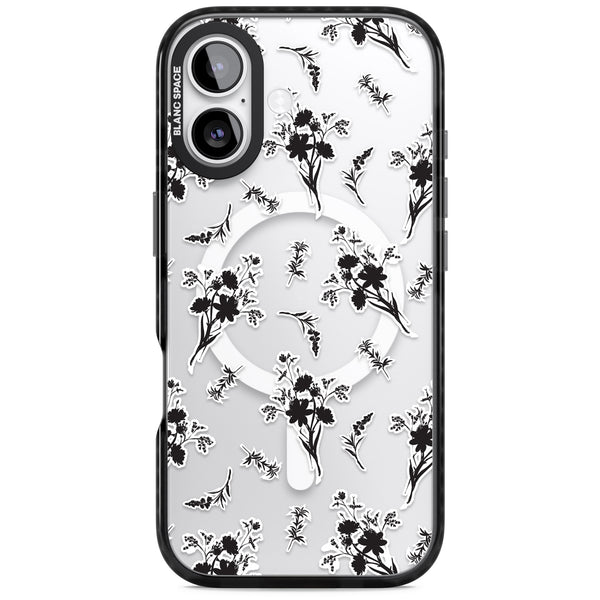 Black Sticker Wildflowers