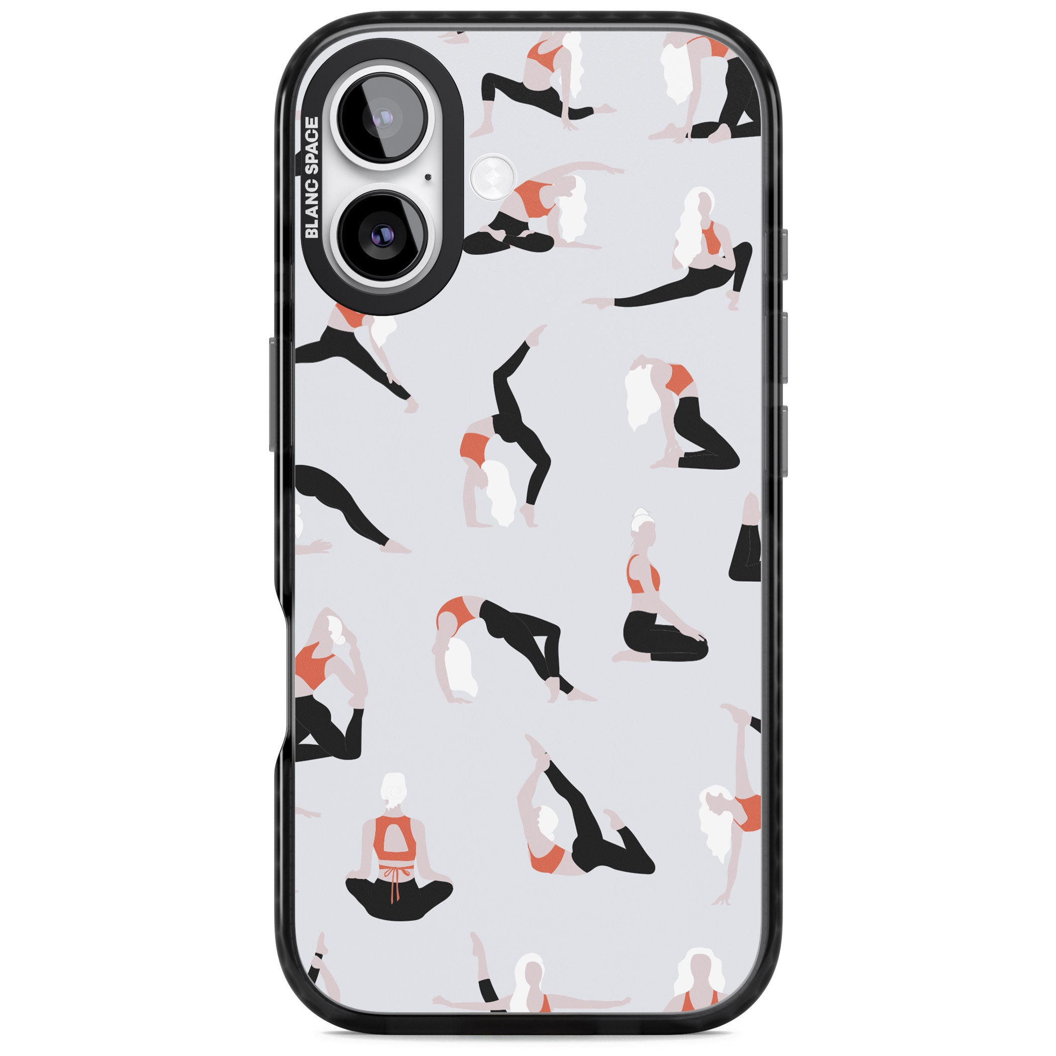 Yoga Poses Standard iPhone 17 Impact Pro Black Phone Case