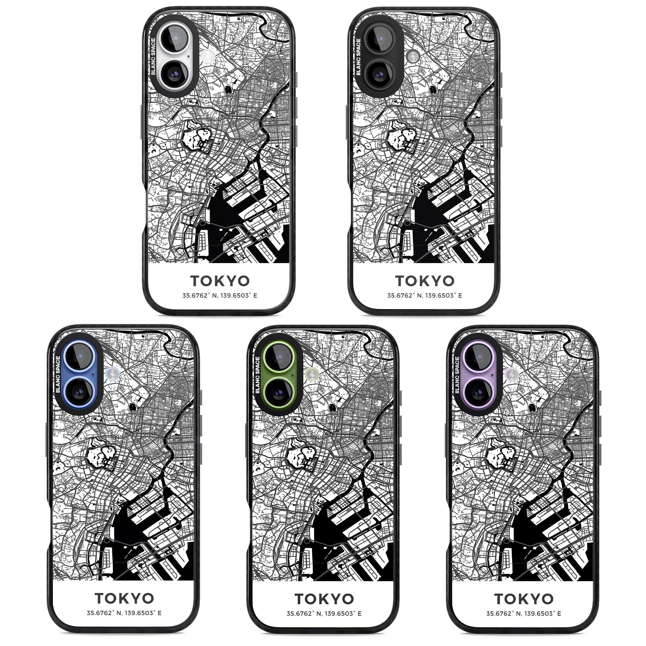 Tokyo Map iPhone 17 Impact Black Phone Case APT Impact Protection