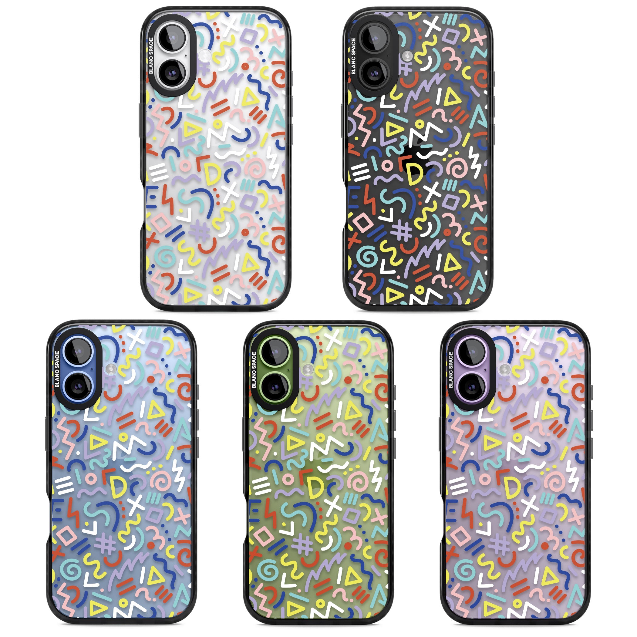 Colorful Retro Pattern iPhone 17 Impact Black Phone Case APT Impact Protection
