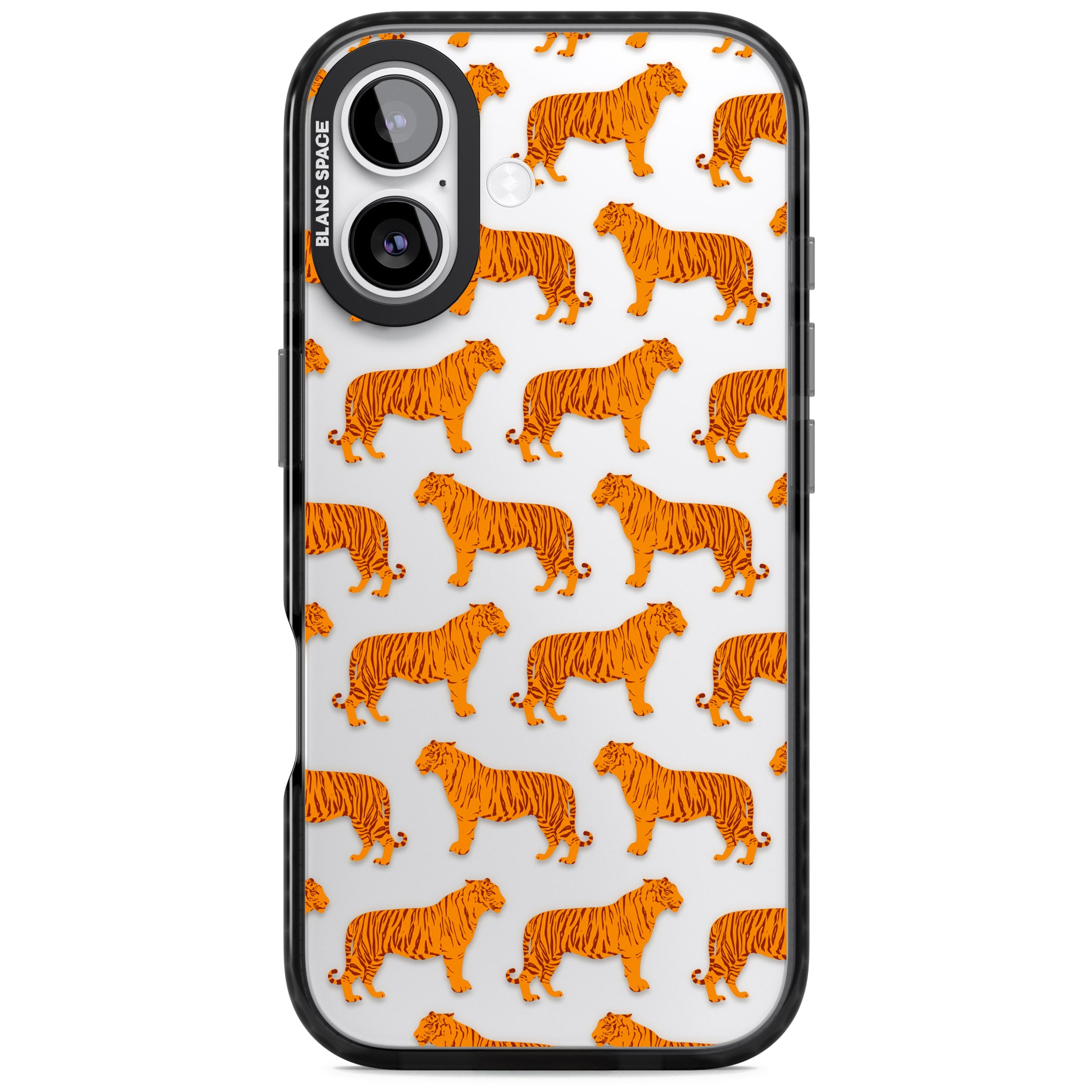 Tiger Pattern iPhone 17 Impact Black Phone Case