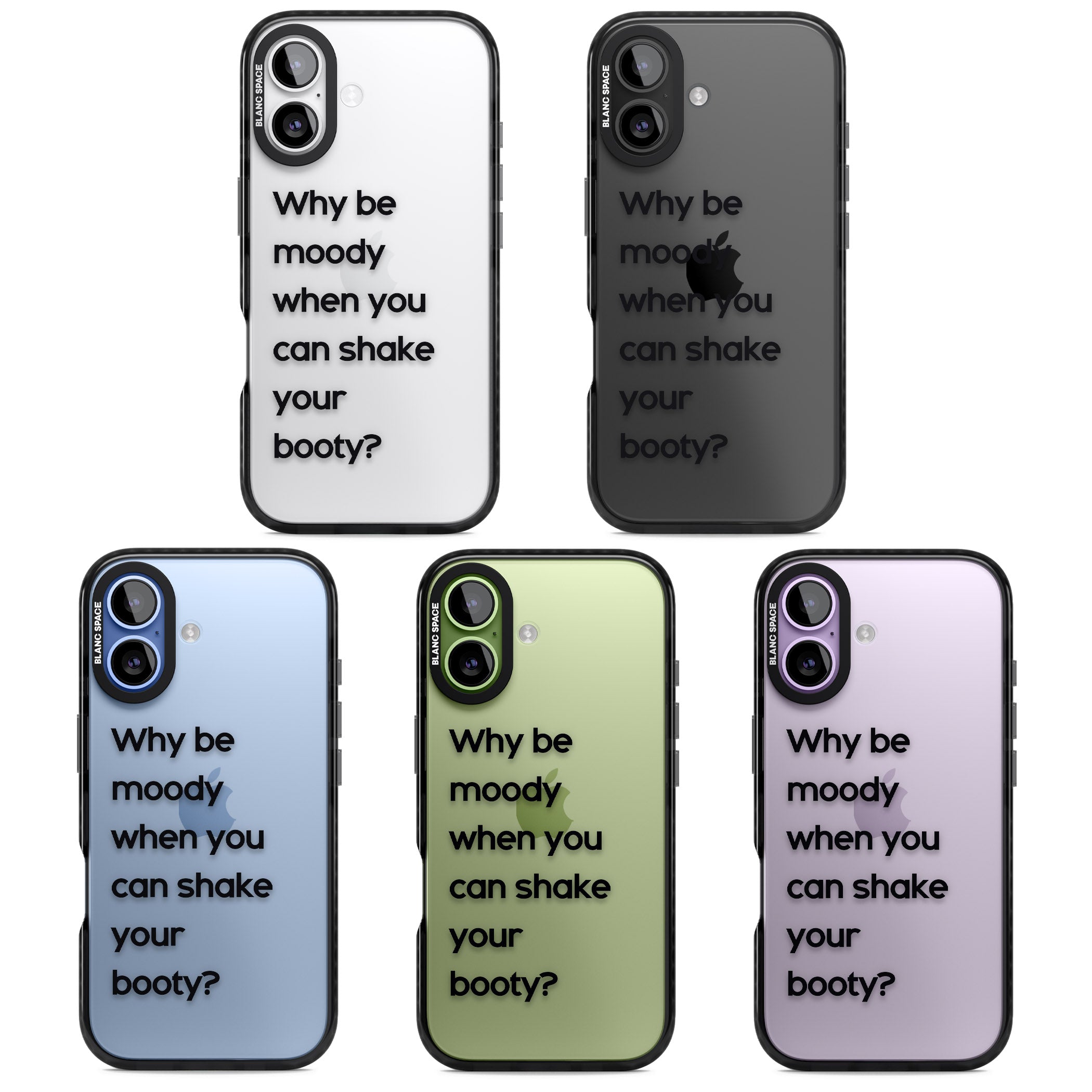 Why Be Moody? iPhone 17 Impact Black Phone Case APT Impact Protection