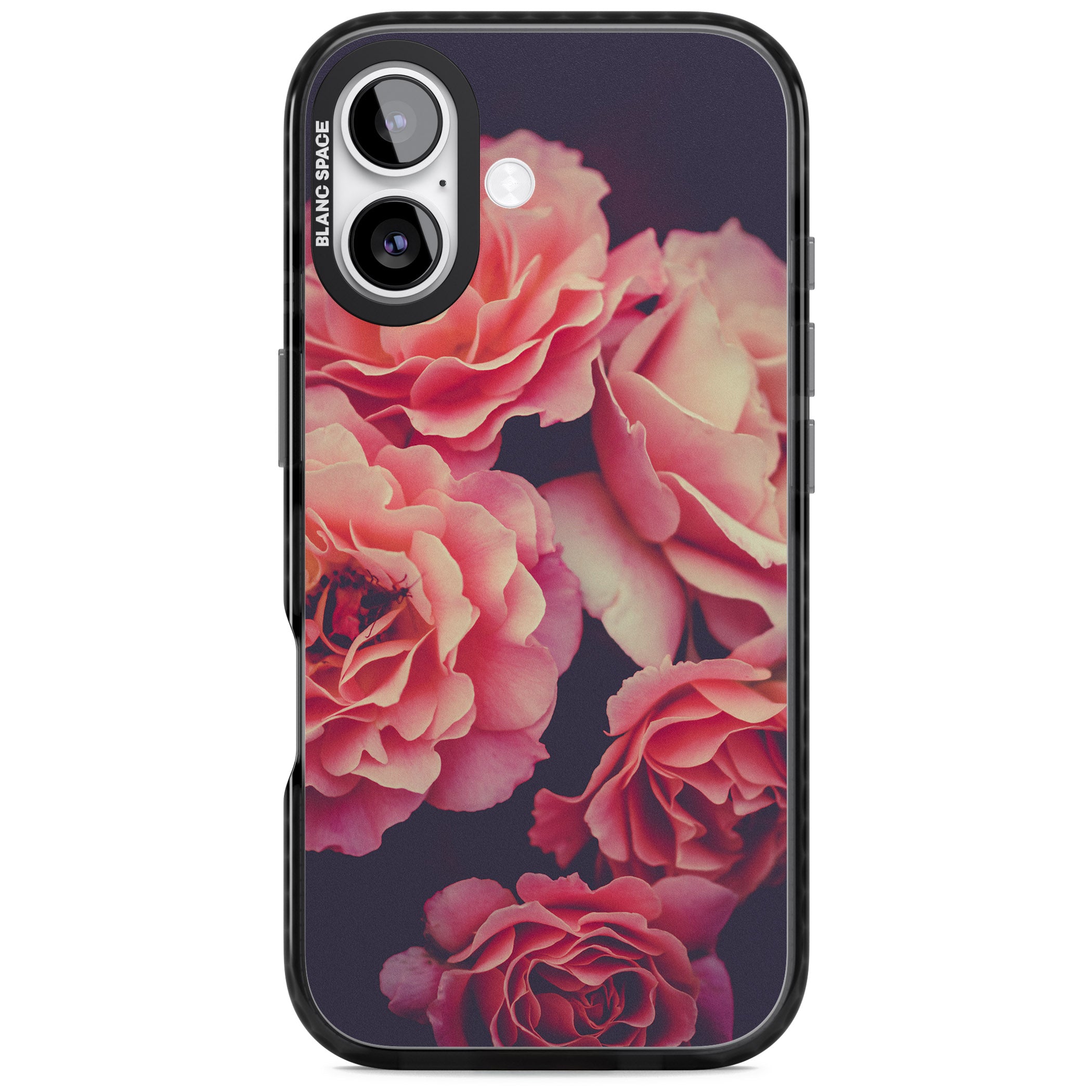 Midnight Rose Bloom iPhone 17 Impact Black Phone Case
