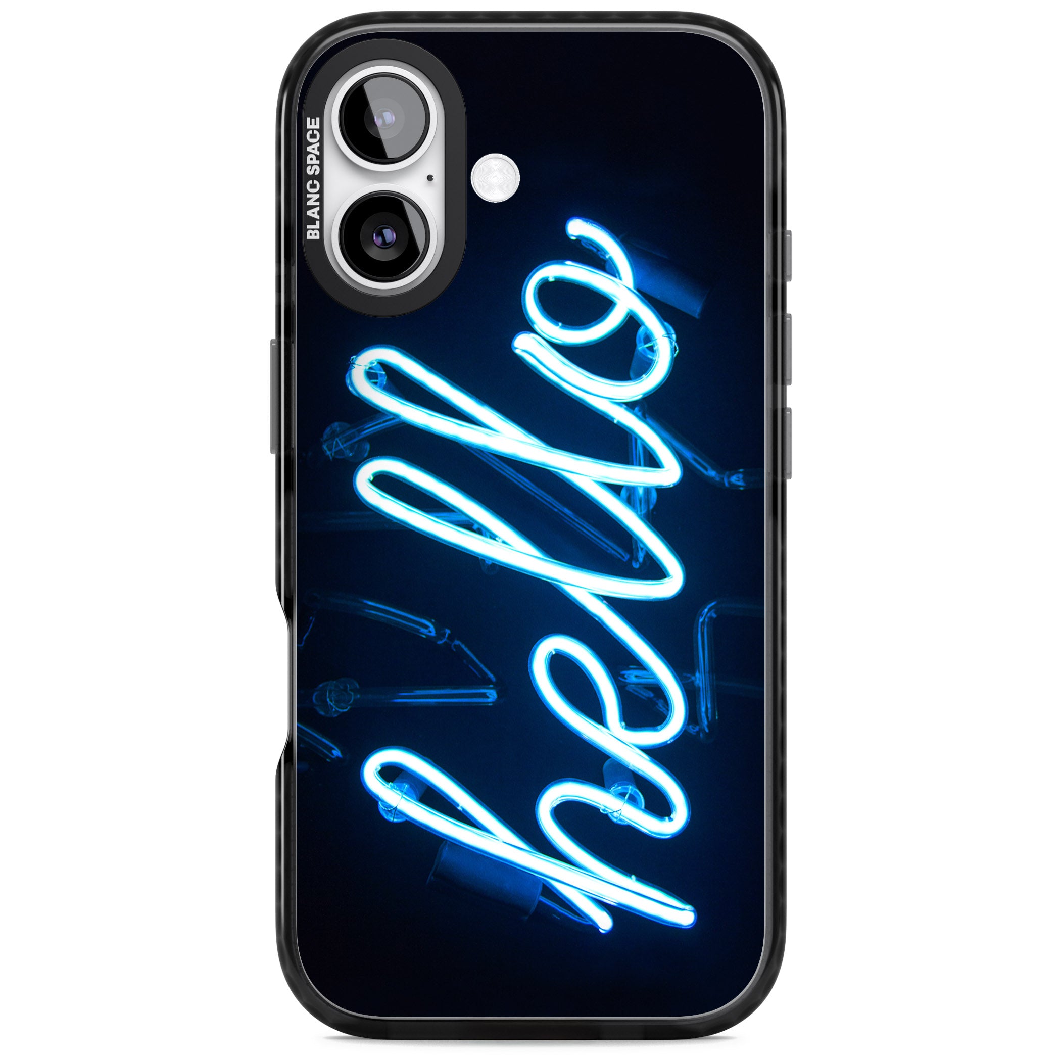 Hello Neon Sign iPhone 17 Impact Black Phone Case