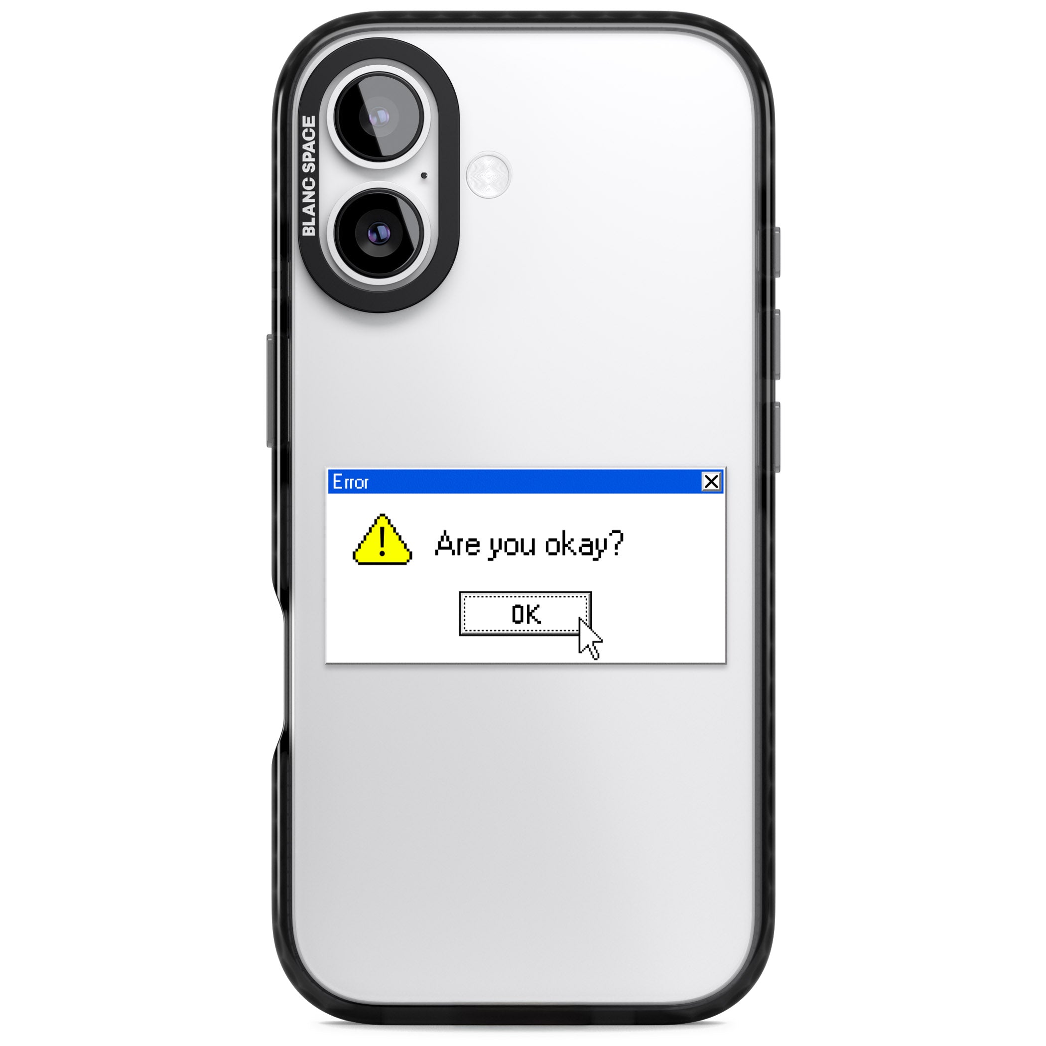 Are You Okay Exe iPhone 17 Impact Black Phone Case