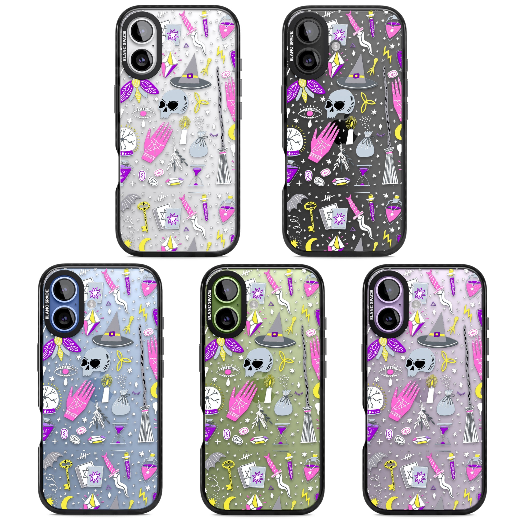 Black Magic Pattern iPhone 17 Impact Black Phone Case APT Impact Protection