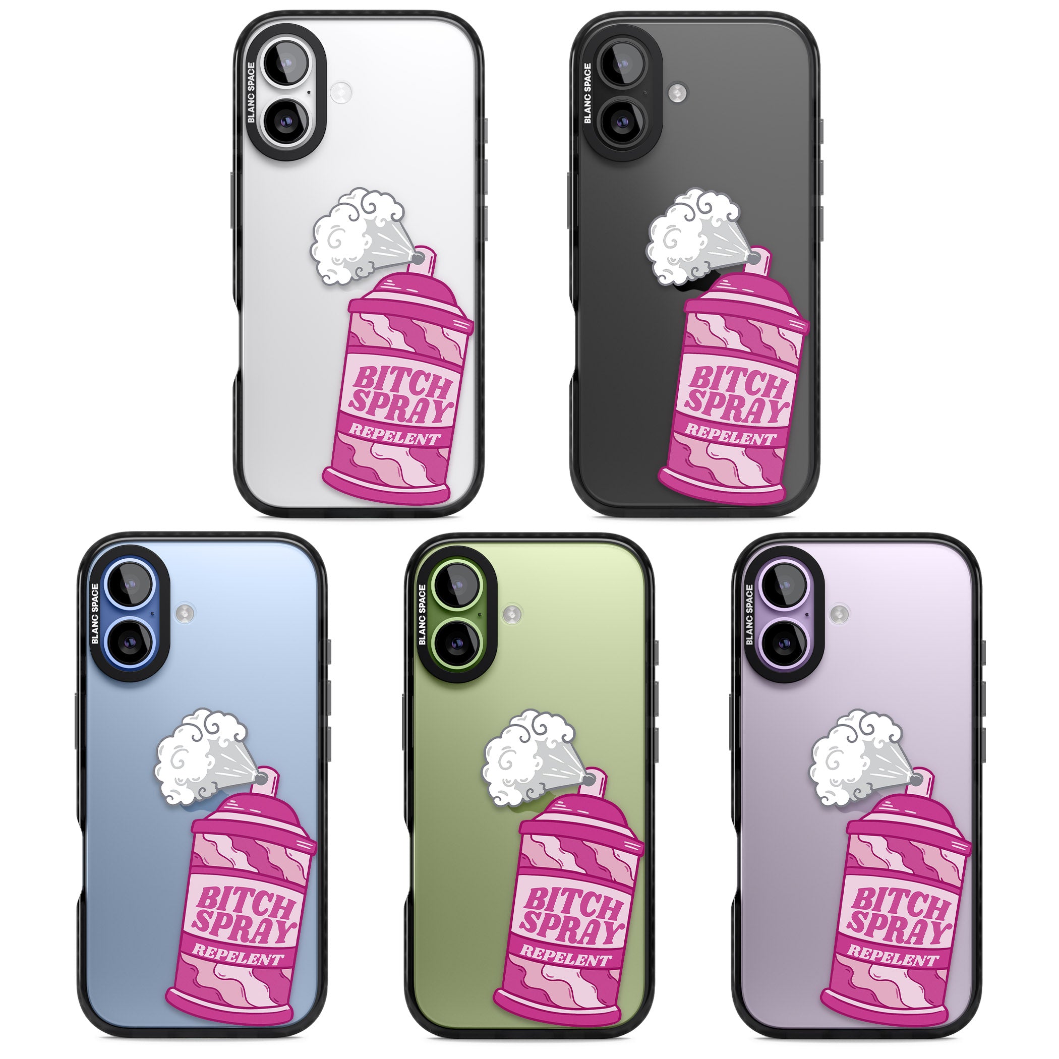 B*Tch Spray iPhone 17 Impact Black Phone Case APT Impact Protection