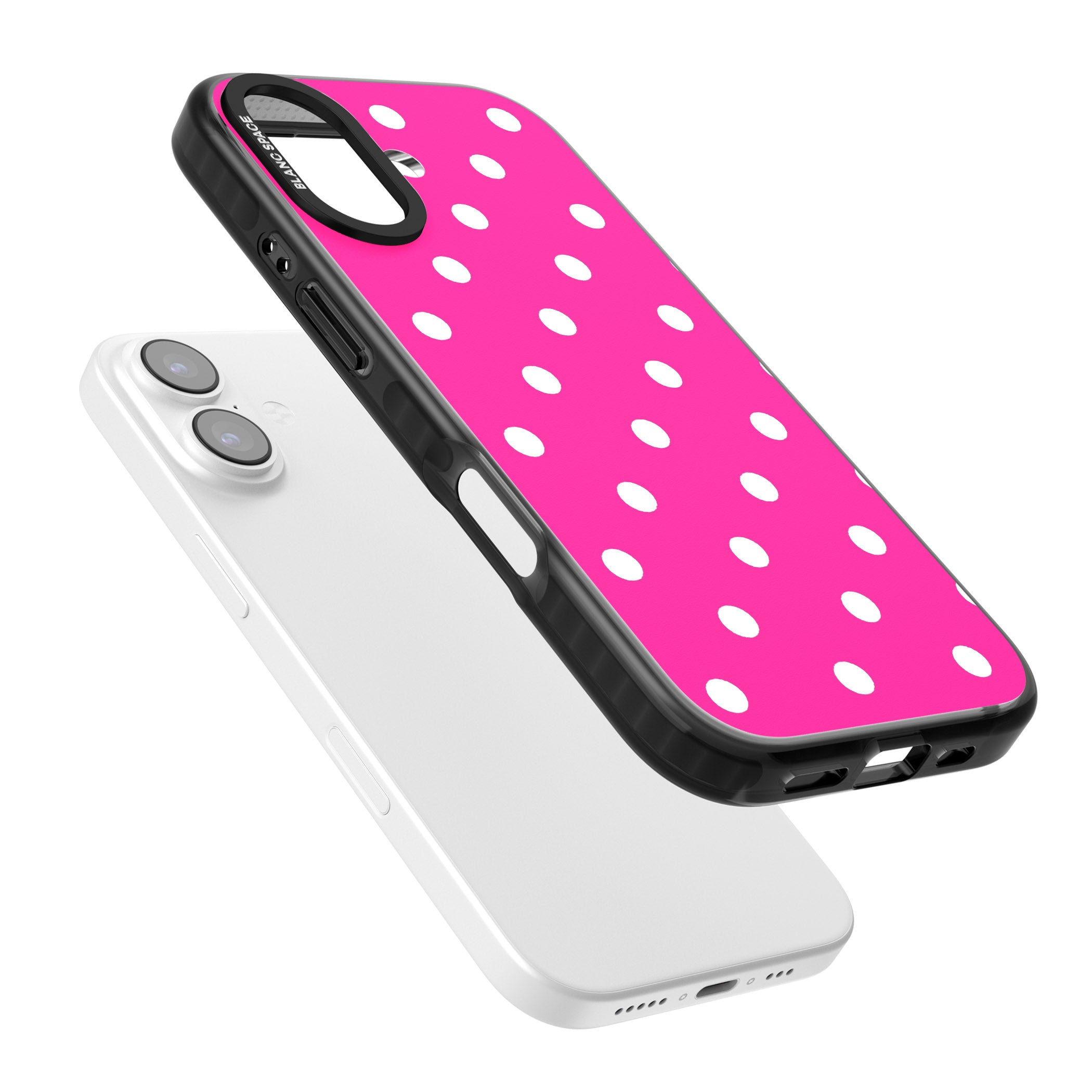 Pink Polka Dot iPhone 17 Impact Black Phone Case Colours