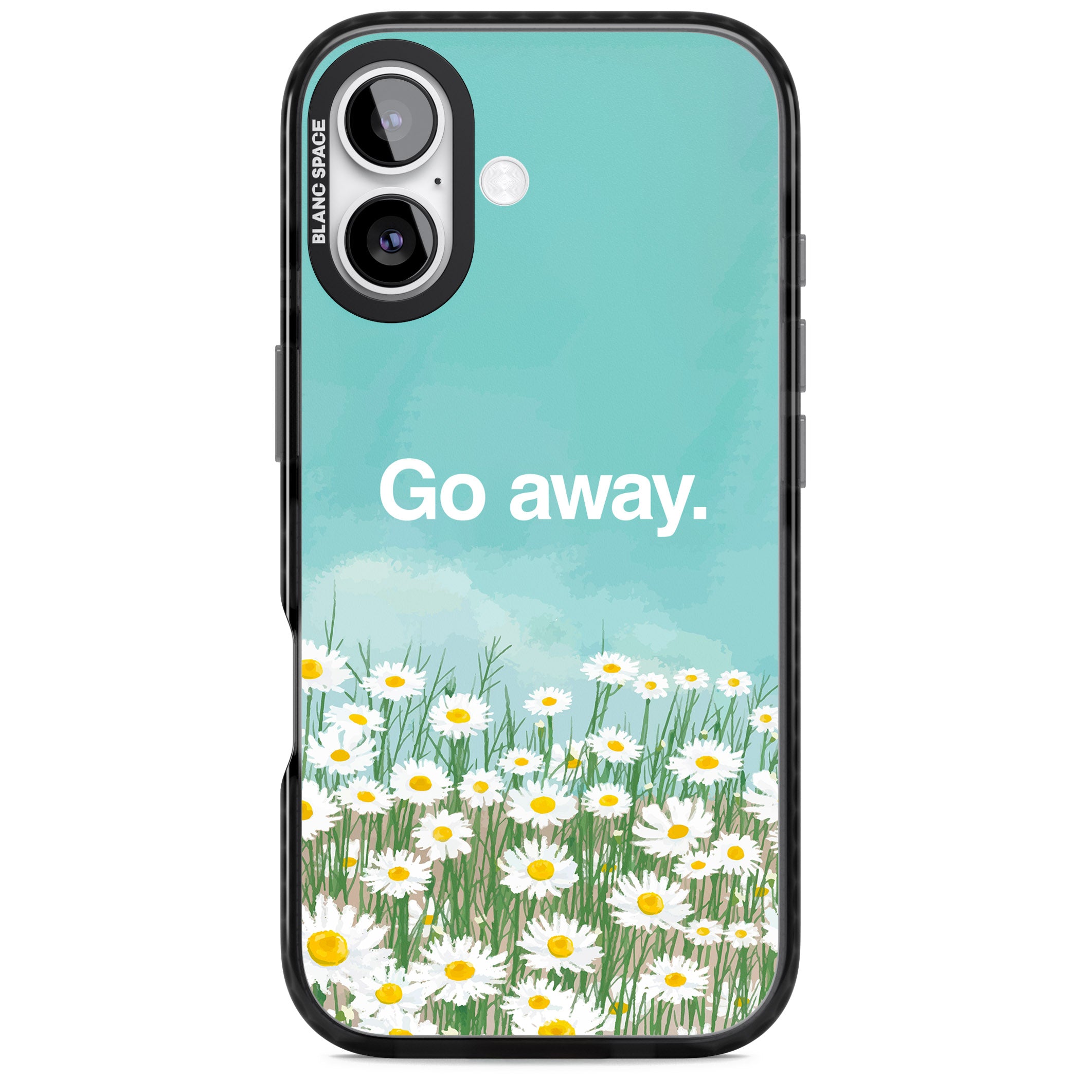 Go Away iPhone 17 Impact Black Phone Case