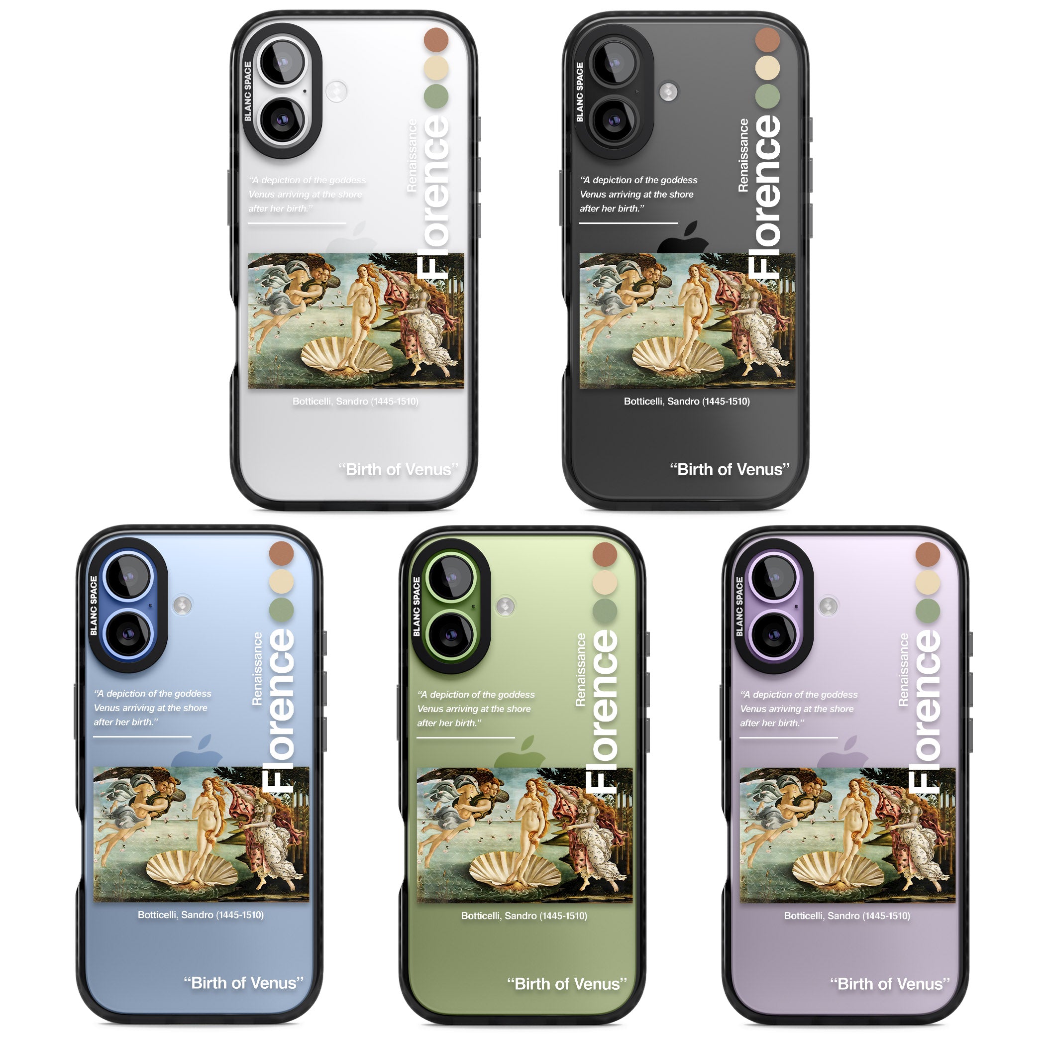 Birth Of Venus iPhone 17 Impact Black Phone Case APT Impact Protection