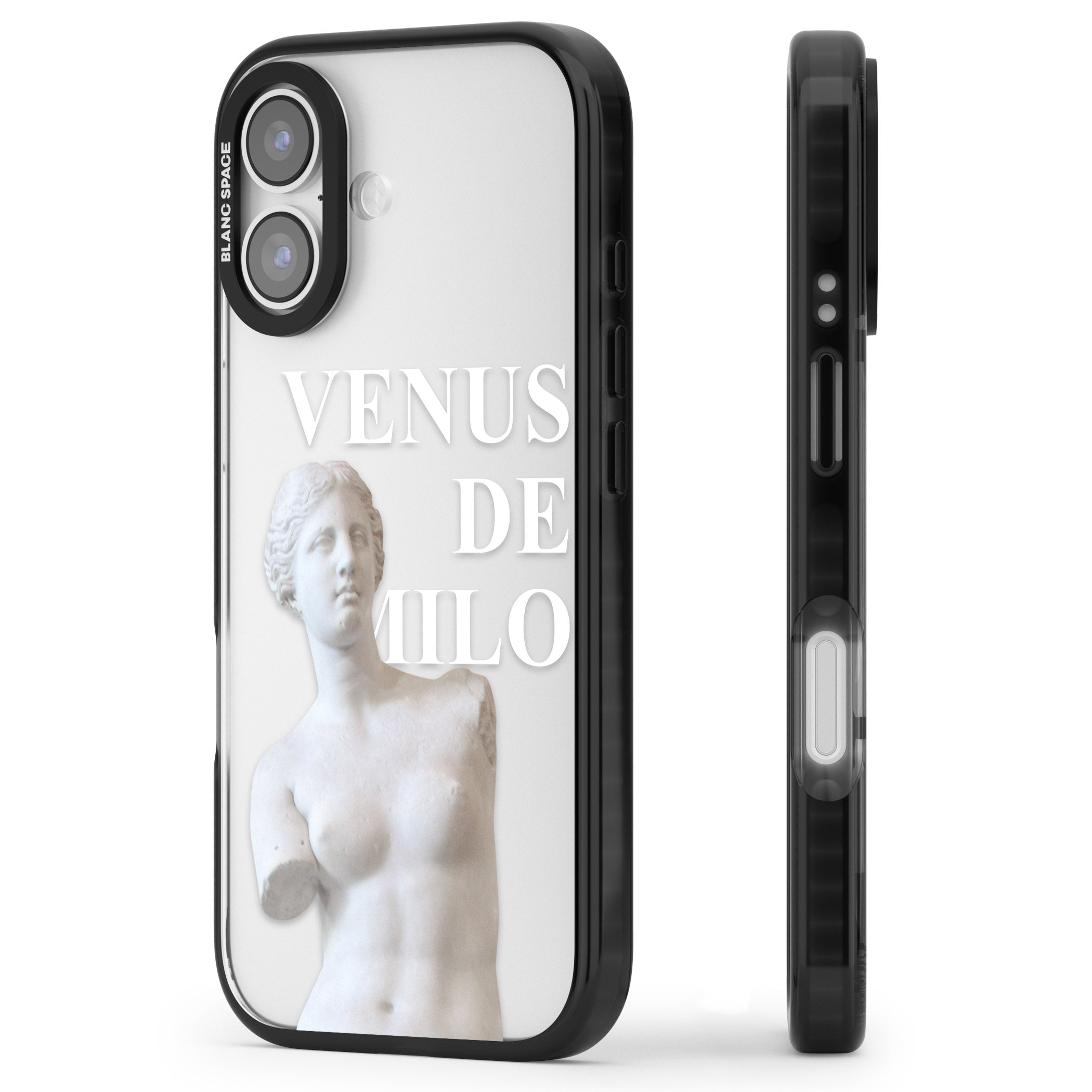 Venus De Milo Cutout iPhone 17 Impact Black Phone Case Side Profile