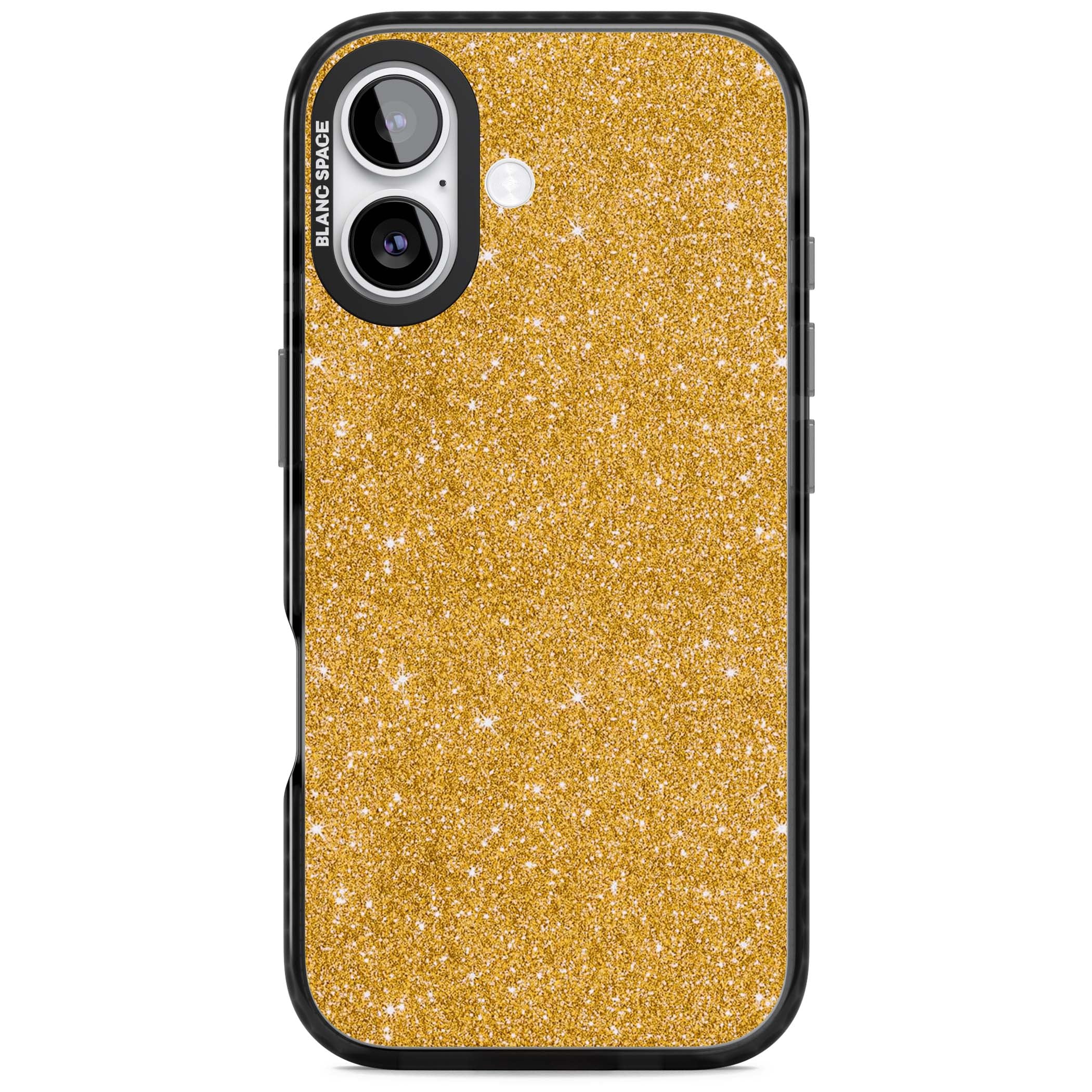 Gold Glitter gold glitter iPhone case featuring a shimmering sparkle wallpaper design in luxury gold | Clear Impact case for iPhone 17