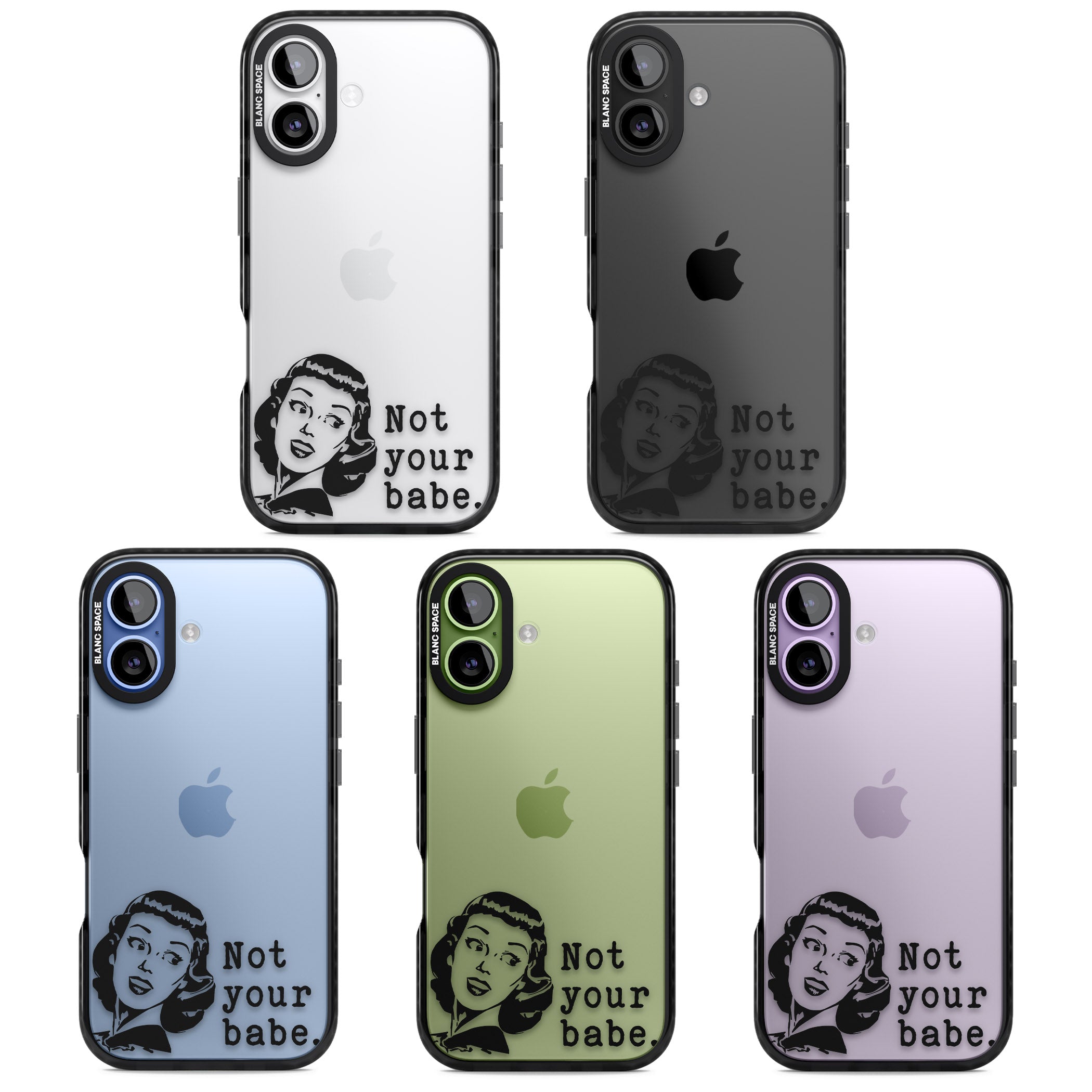 Not Your Babe iPhone 17 Impact Black Phone Case APT Impact Protection