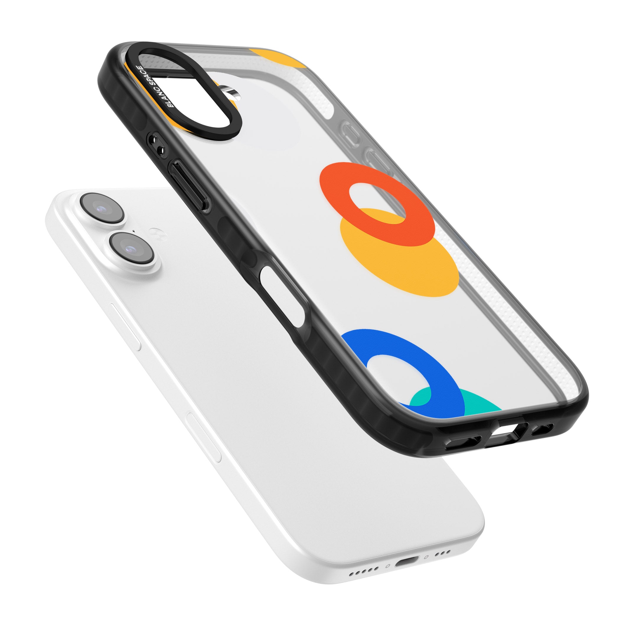 Abstract Mixed Circles iPhone 17 Impact Black Phone Case Colours