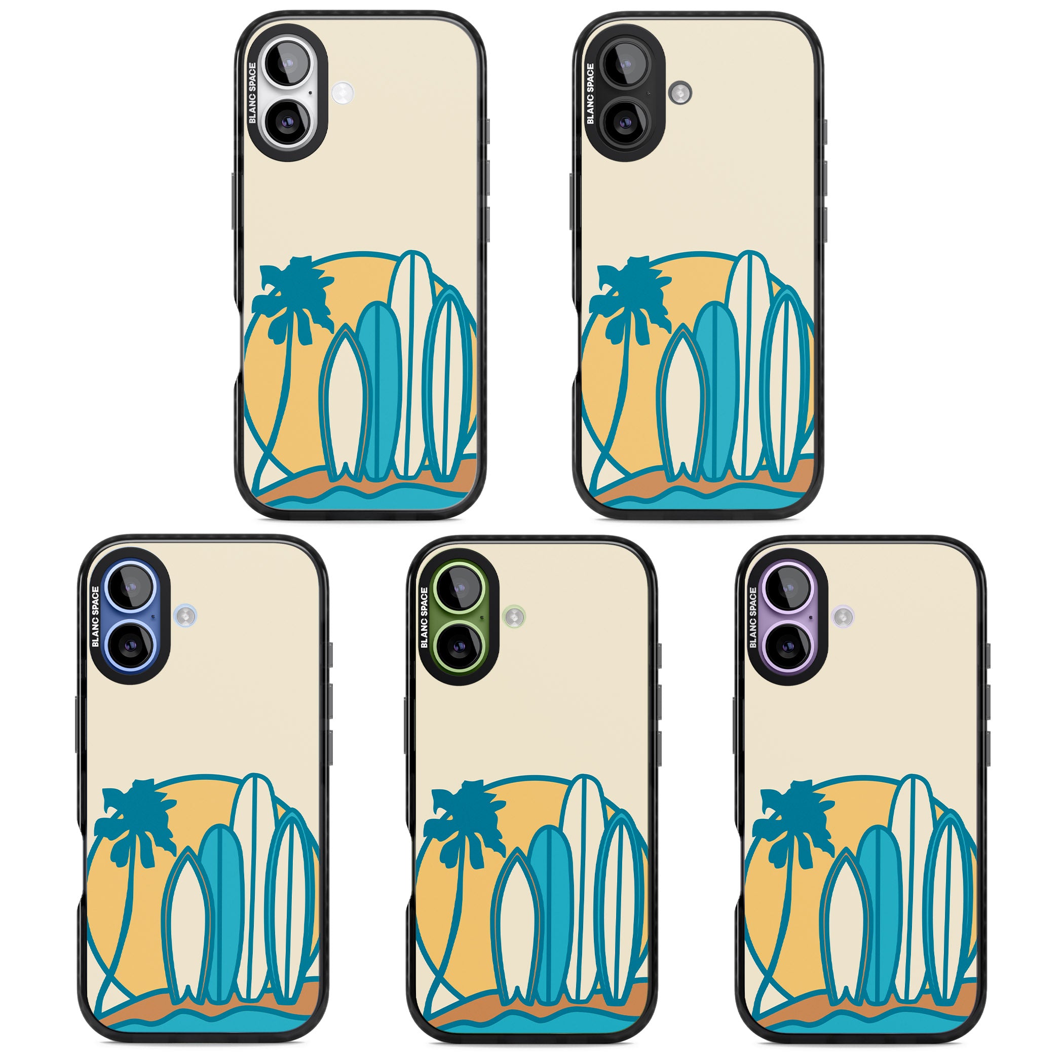 Coastal Surf Vibes iPhone 17 Impact Black Phone Case APT Impact Protection