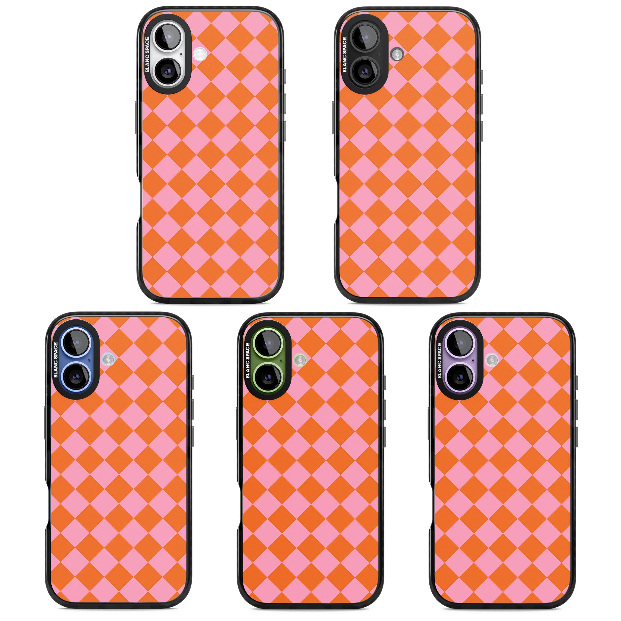 Retro Sunset Diamond Plaid iPhone 17 Impact Black Phone Case APT Impact Protection