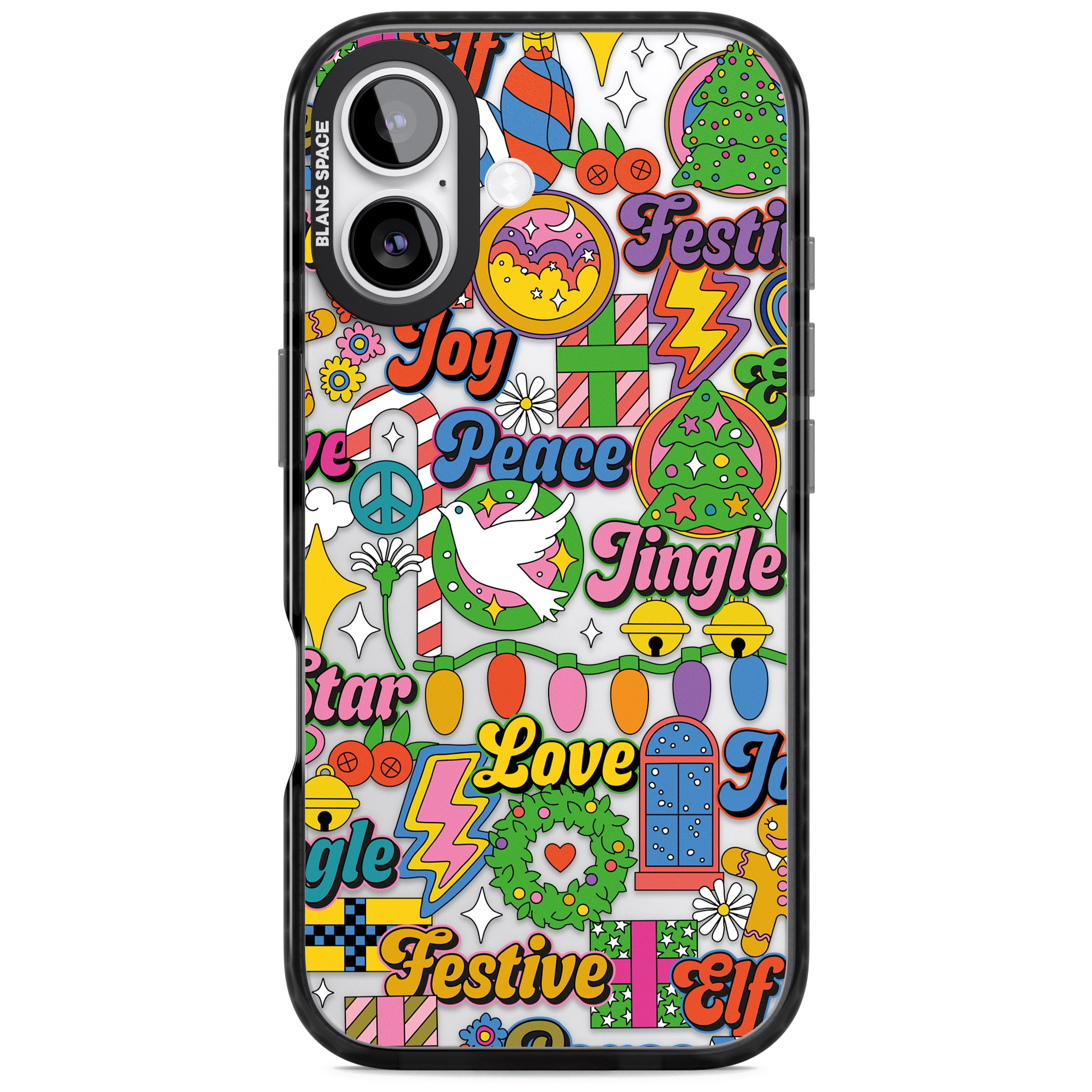 Peace & Festivities iPhone 17 Impact Black Phone Case