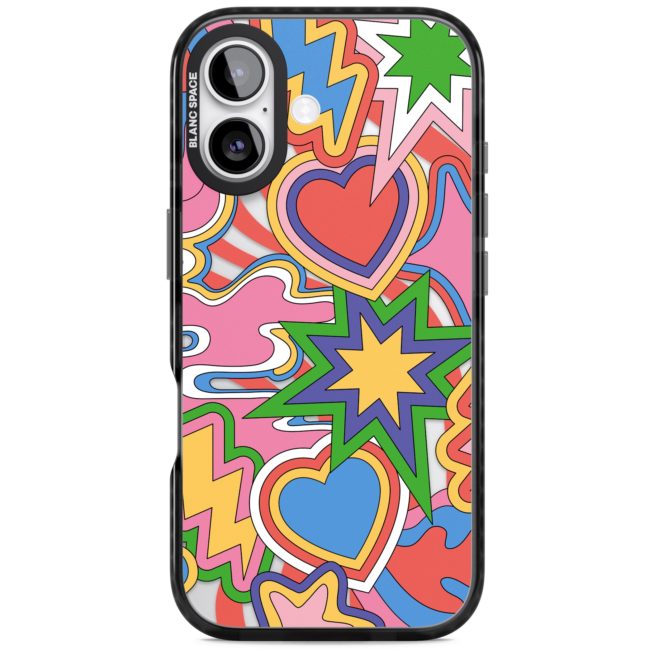 Psychedelic Pop Art Explosion iPhone 17 Impact Black Phone Case