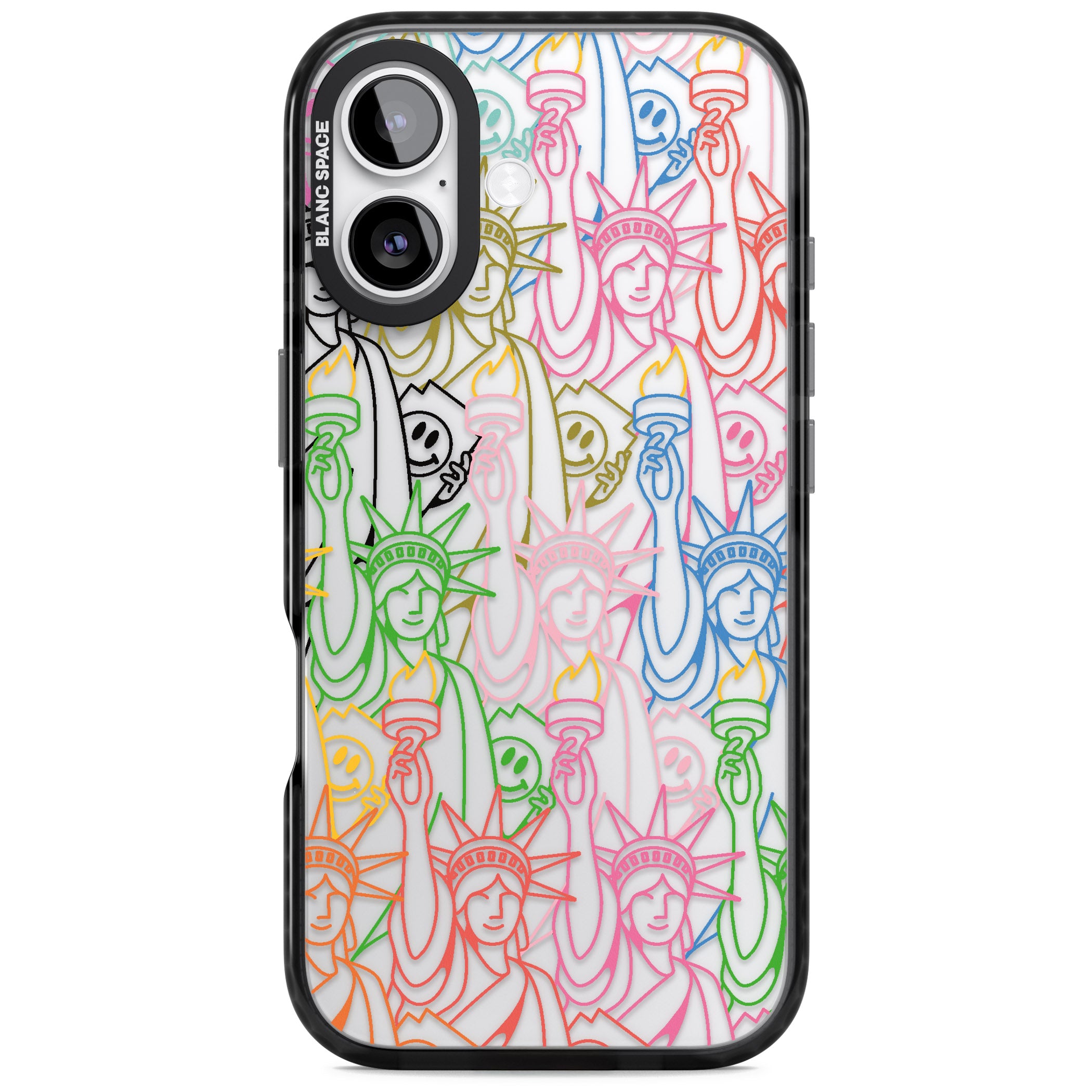 Multicolour Liberty Line Pattern iPhone 17 Impact Black Phone Case