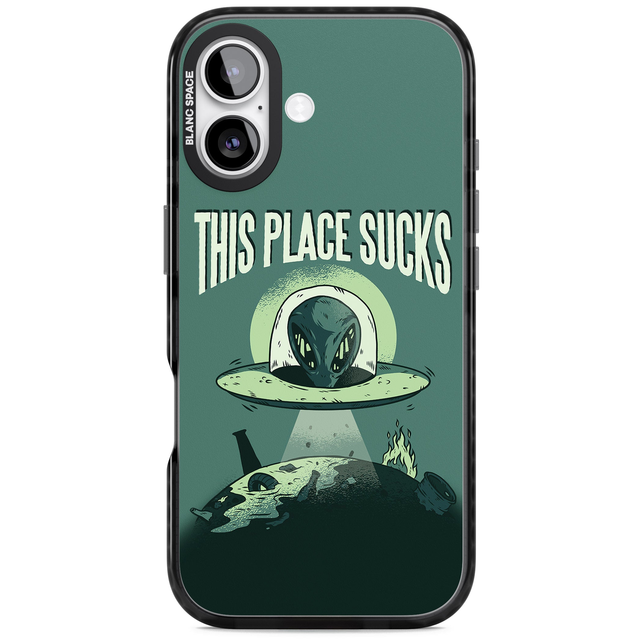 Earth Sucks iPhone 17 Impact Black Phone Case
