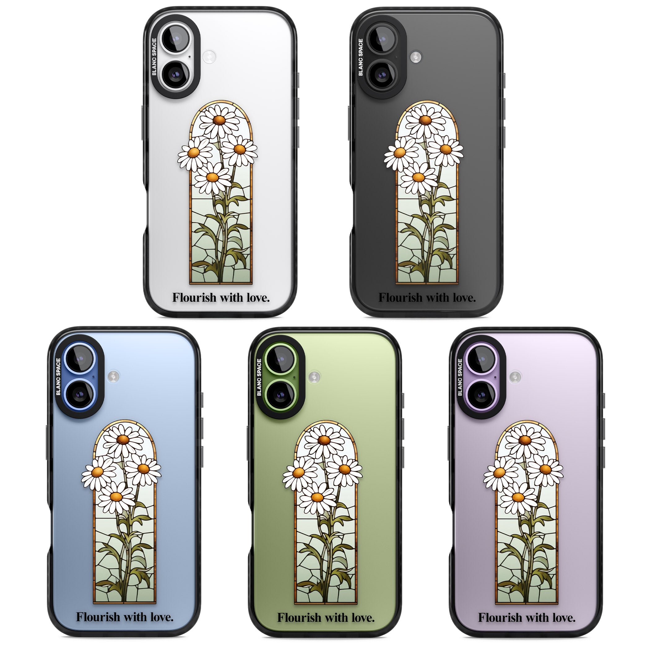 Flourish With Love iPhone 17 Impact Black Phone Case APT Impact Protection