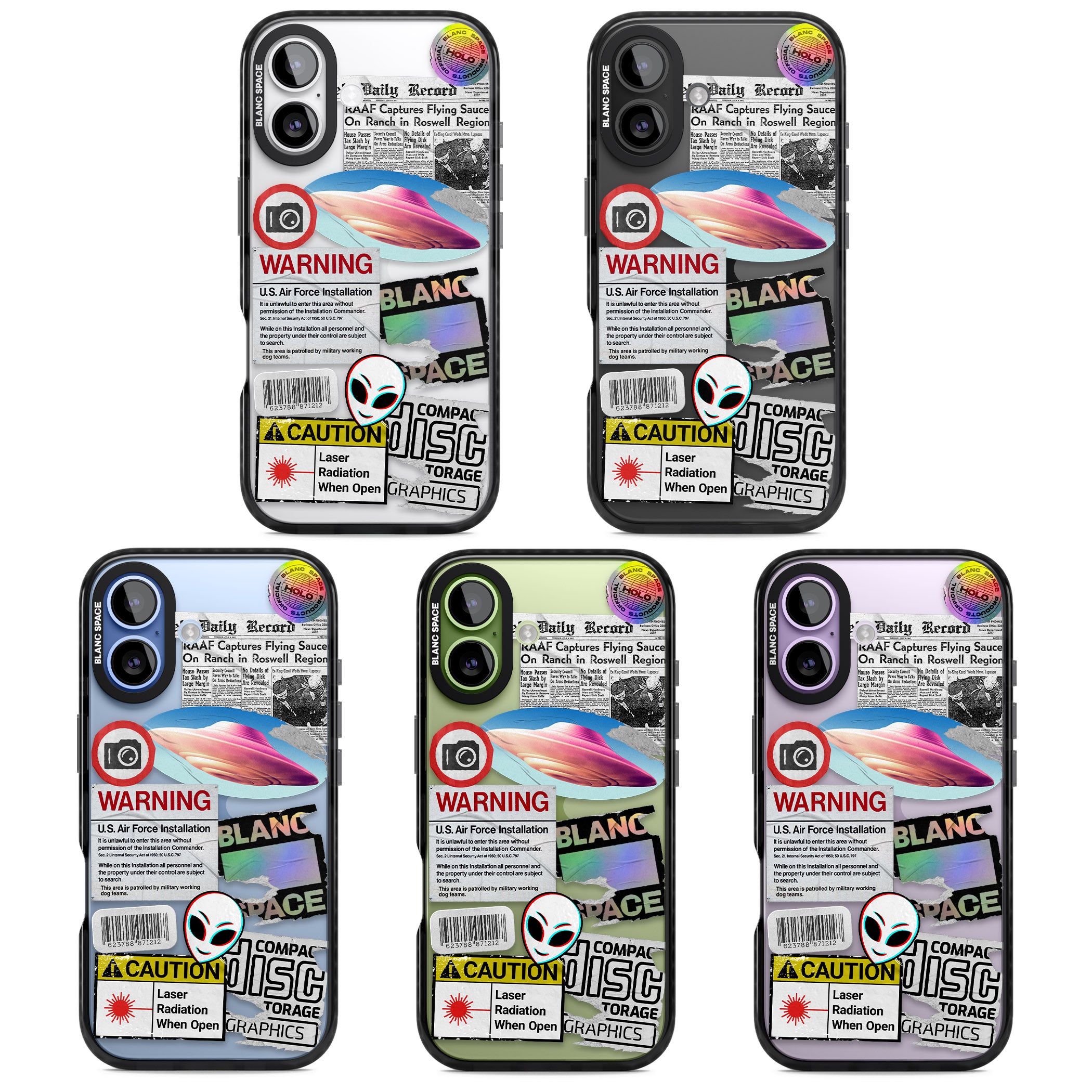 Cosmic Encounters iPhone 17 Impact Black Phone Case APT Impact Protection