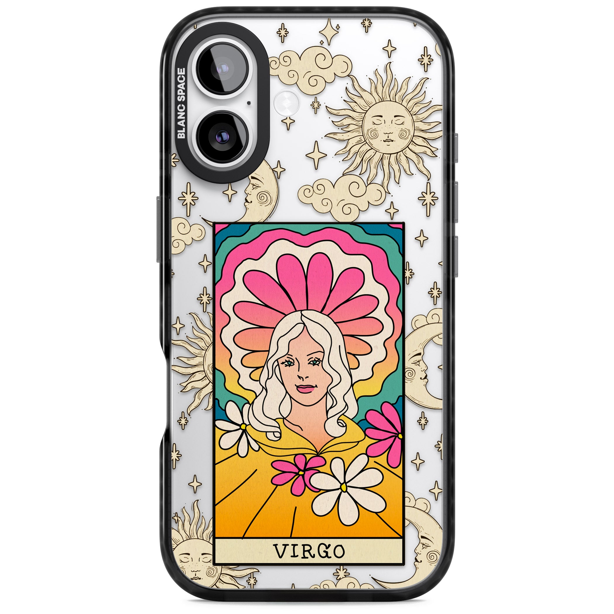 Celestial Zodiac Virgo iPhone 17 Impact Black Phone Case