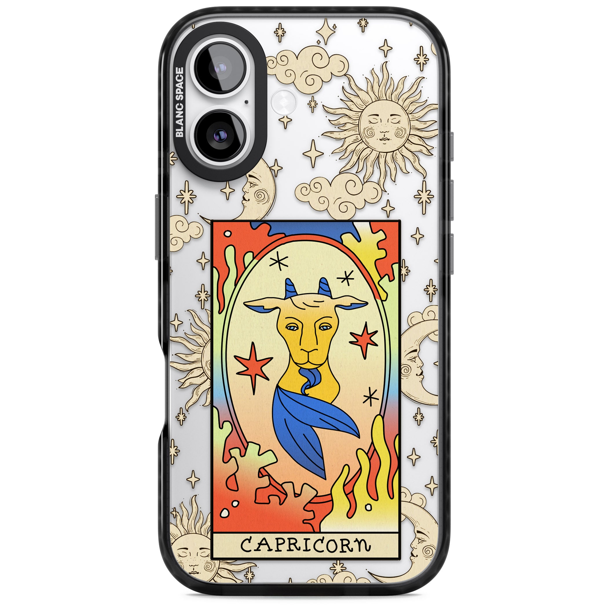 Celestial Zodiac Capricorn iPhone 17 Impact Black Phone Case