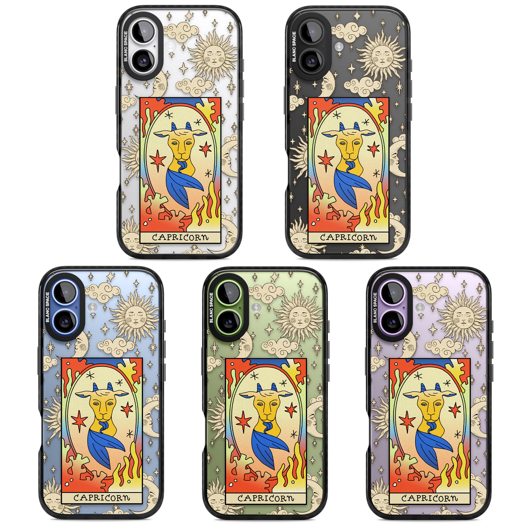 Celestial Zodiac Capricorn iPhone 17 Impact Black Phone Case APT Impact Protection