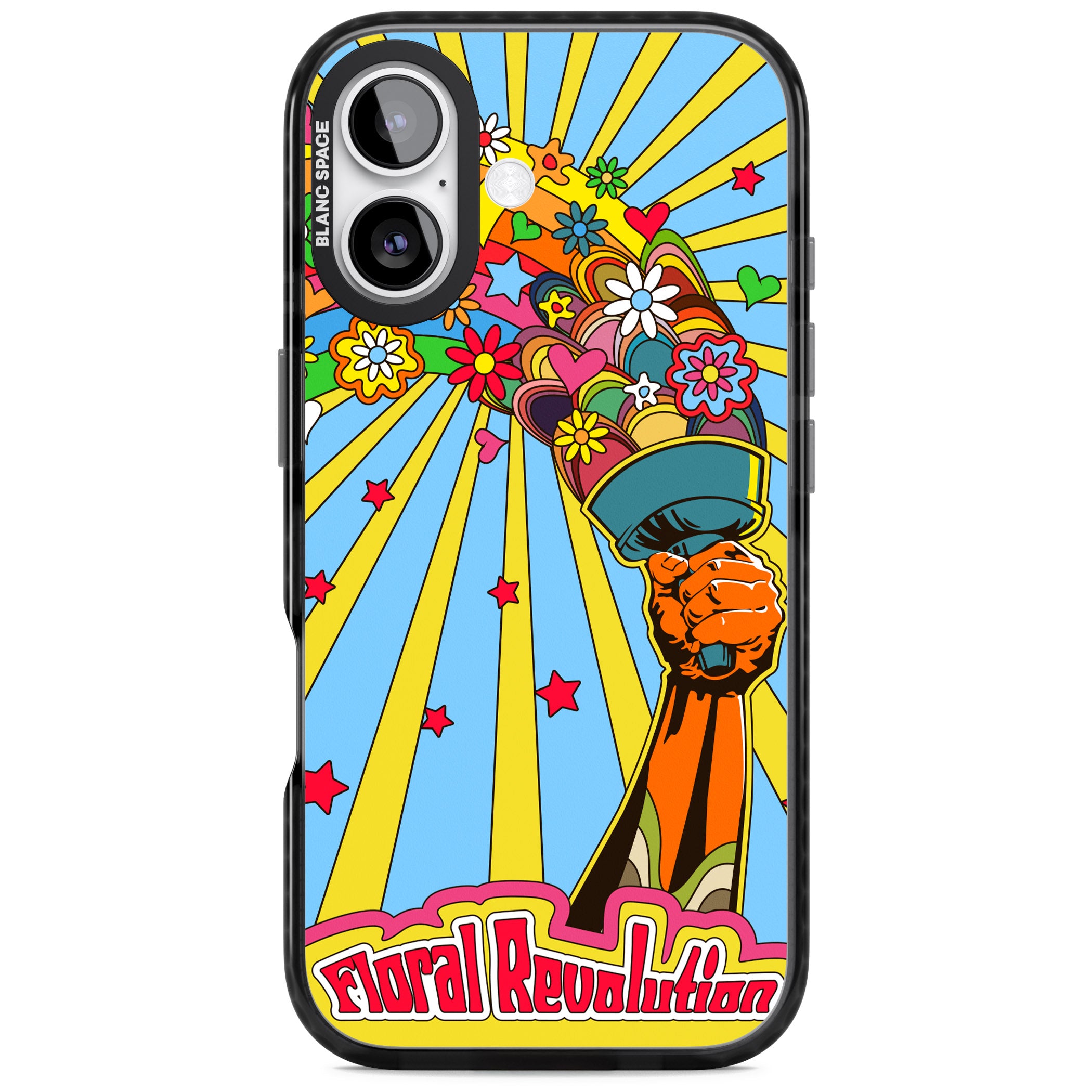 Floral Revolution iPhone 17 Impact Black Phone Case