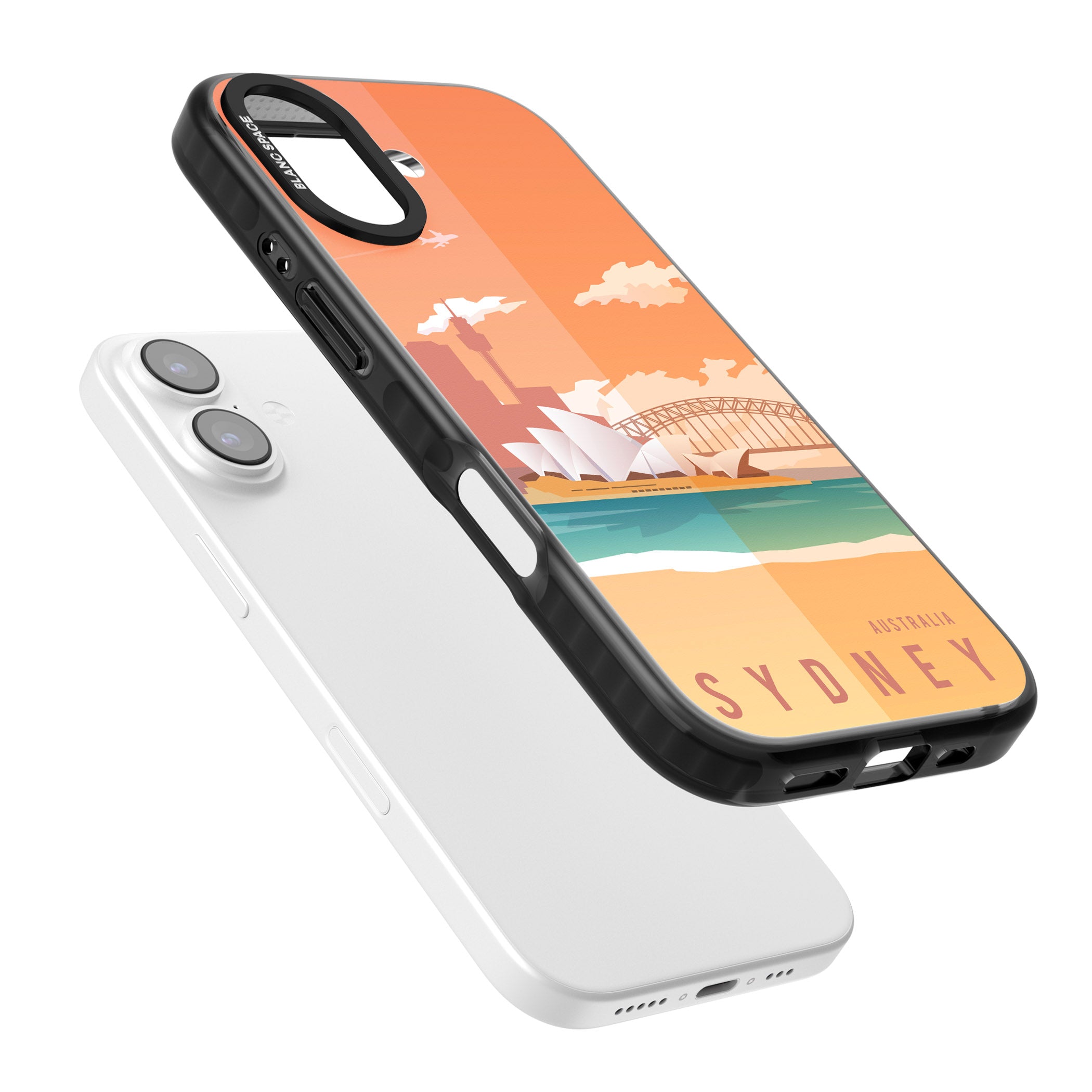 Vintage Travel Poster Sydney iPhone 17 Impact Black Phone Case Colours