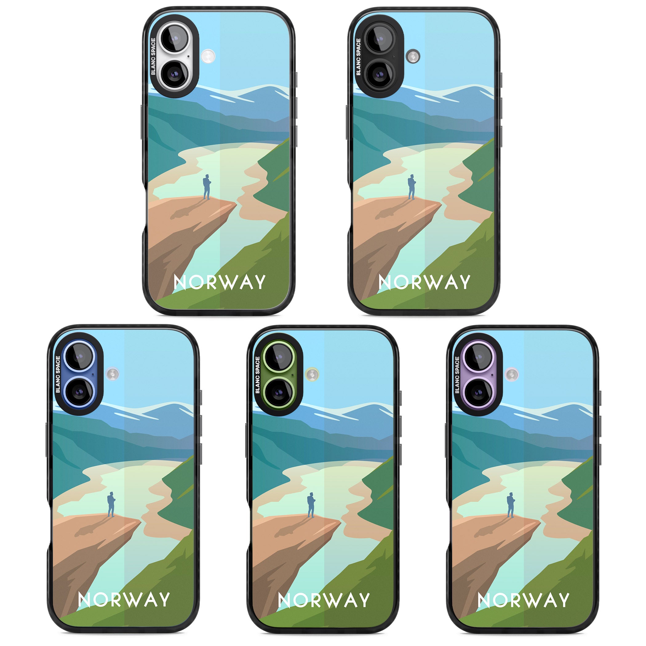 Vintage Travel Poster Norway iPhone 17 Impact Black Phone Case APT Impact Protection