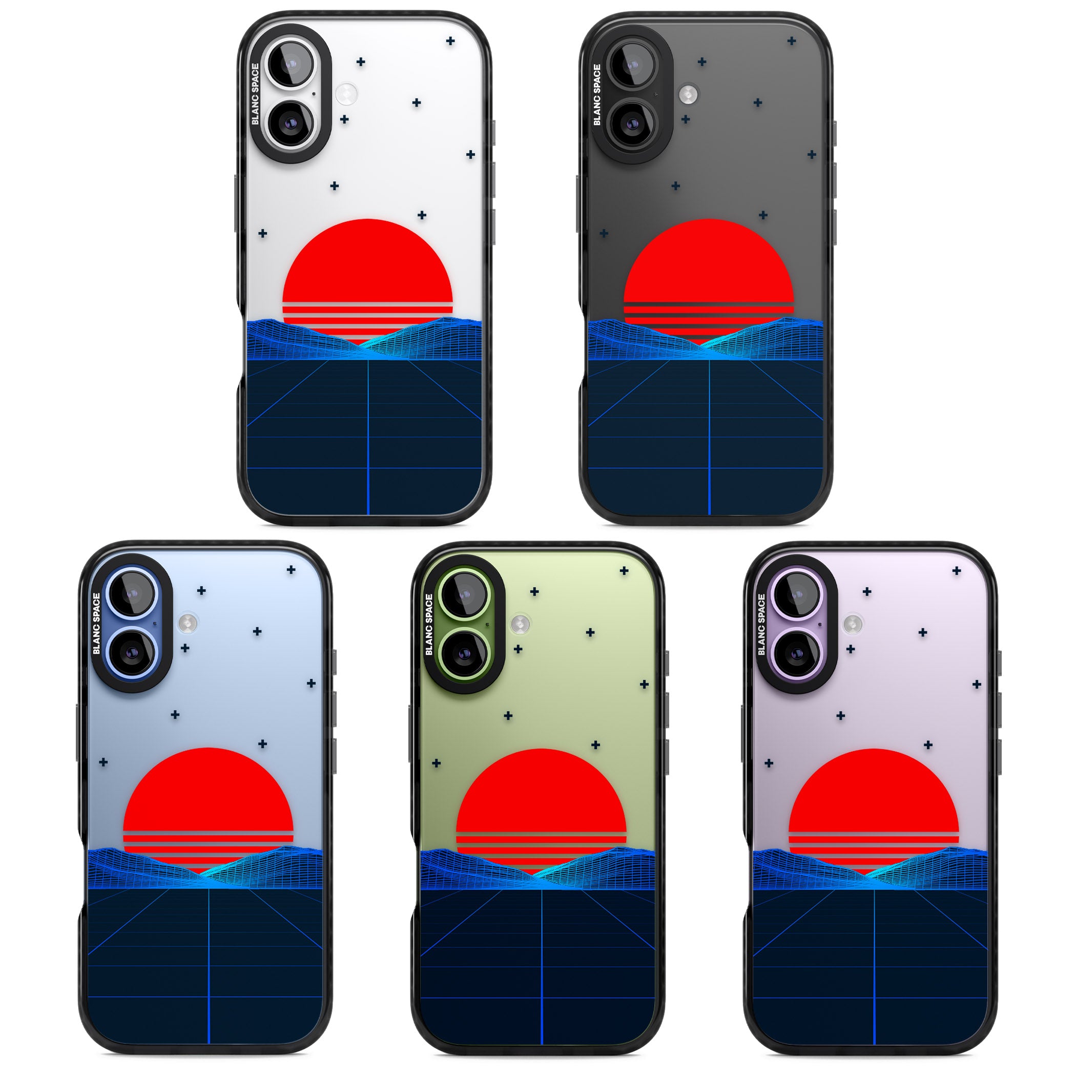 Japanese Sunset Vaporwave iPhone 17 Impact Black Phone Case APT Impact Protection