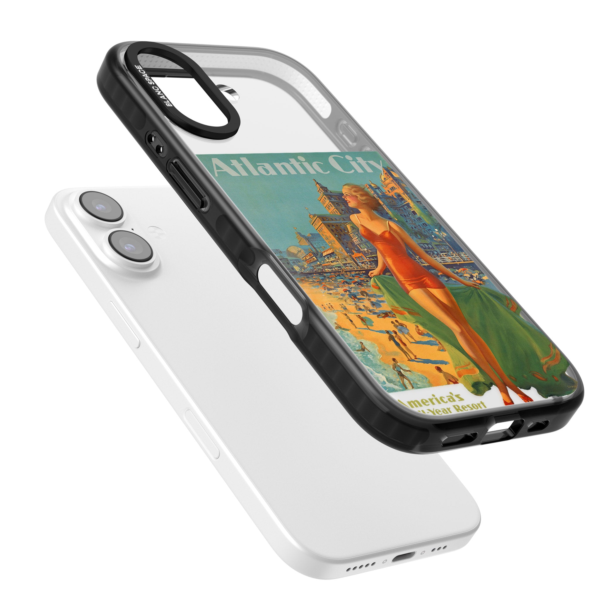 Atlantic City Vacation Poster iPhone 17 Impact Black Phone Case Colours