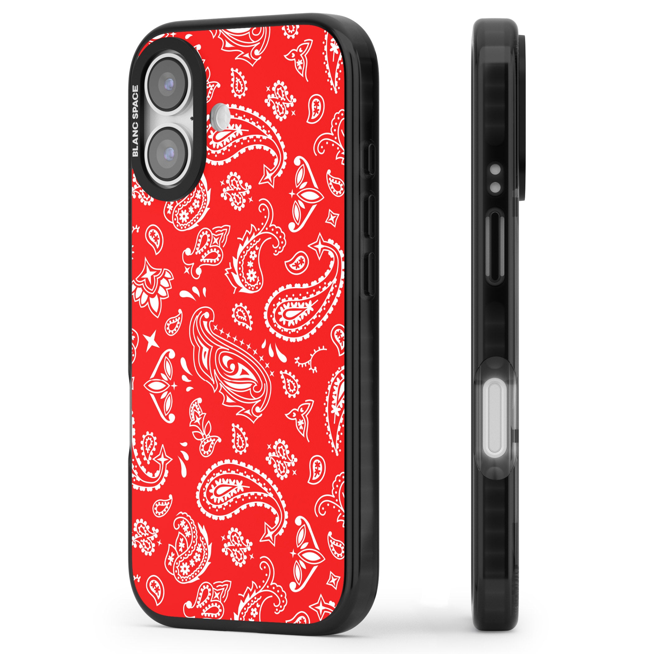 Red Bandana iPhone 17 Impact Black Phone Case Side Profile