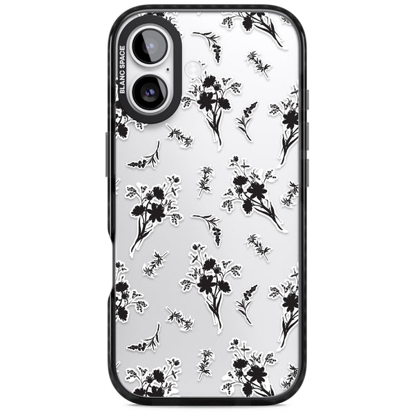 Black Sticker Wildflowers