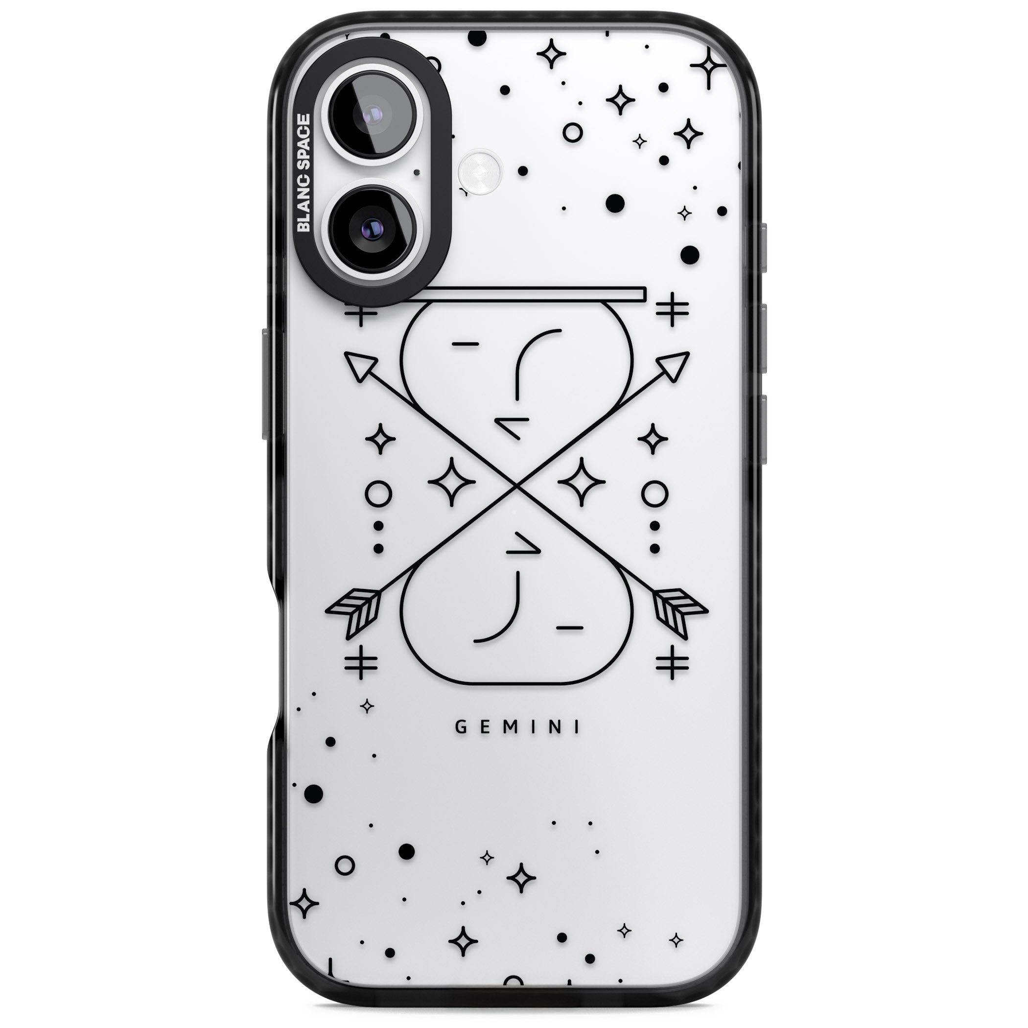 Gemini Zodiac iPhone 17 Impact Black Phone Case