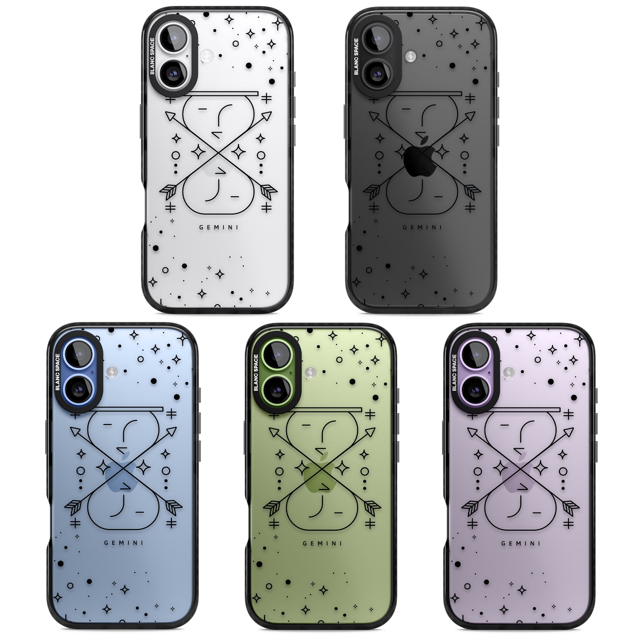Gemini Zodiac iPhone 17 Impact Black Phone Case APT Impact Protection