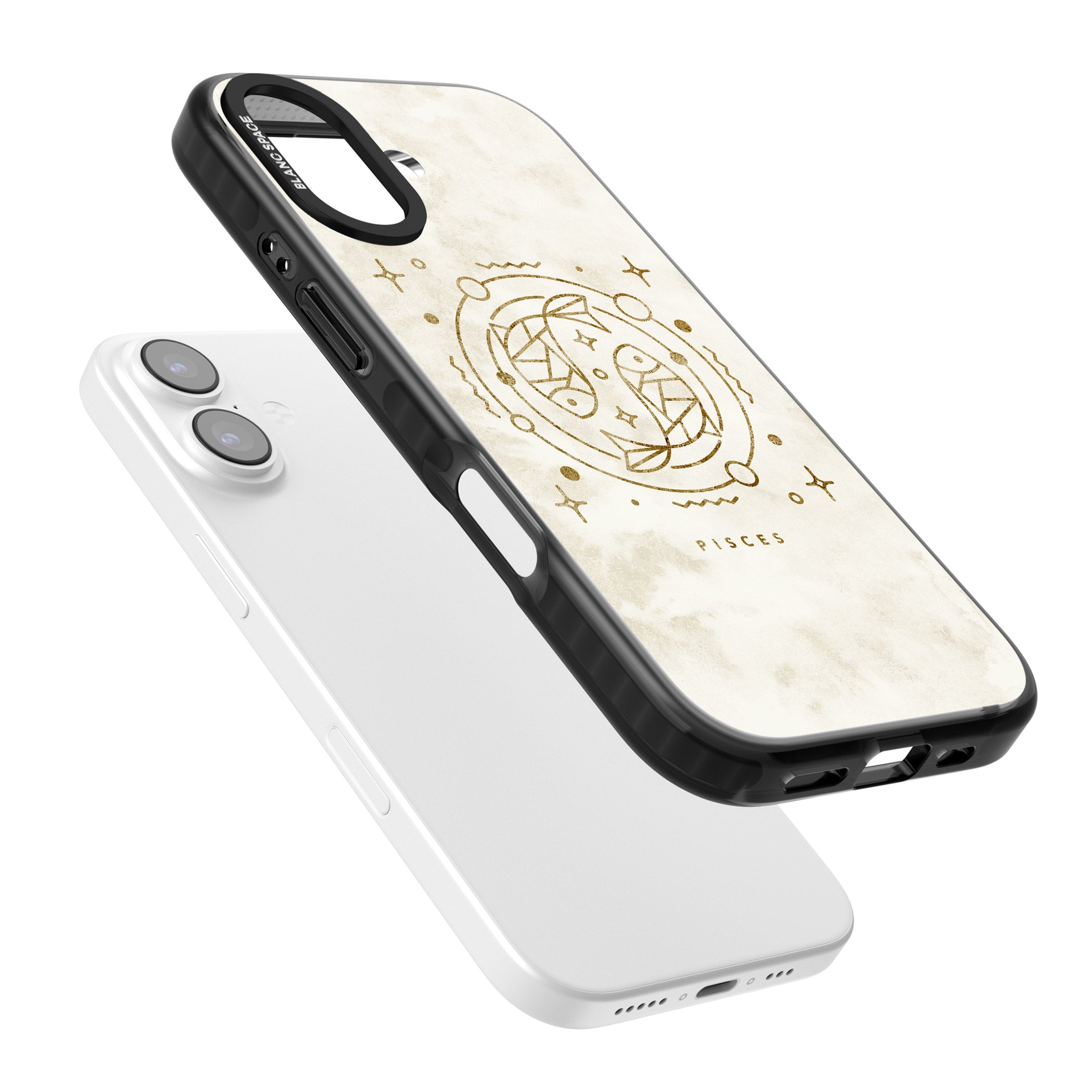 Pisces Emblem iPhone 17 Impact Black Phone Case Colours