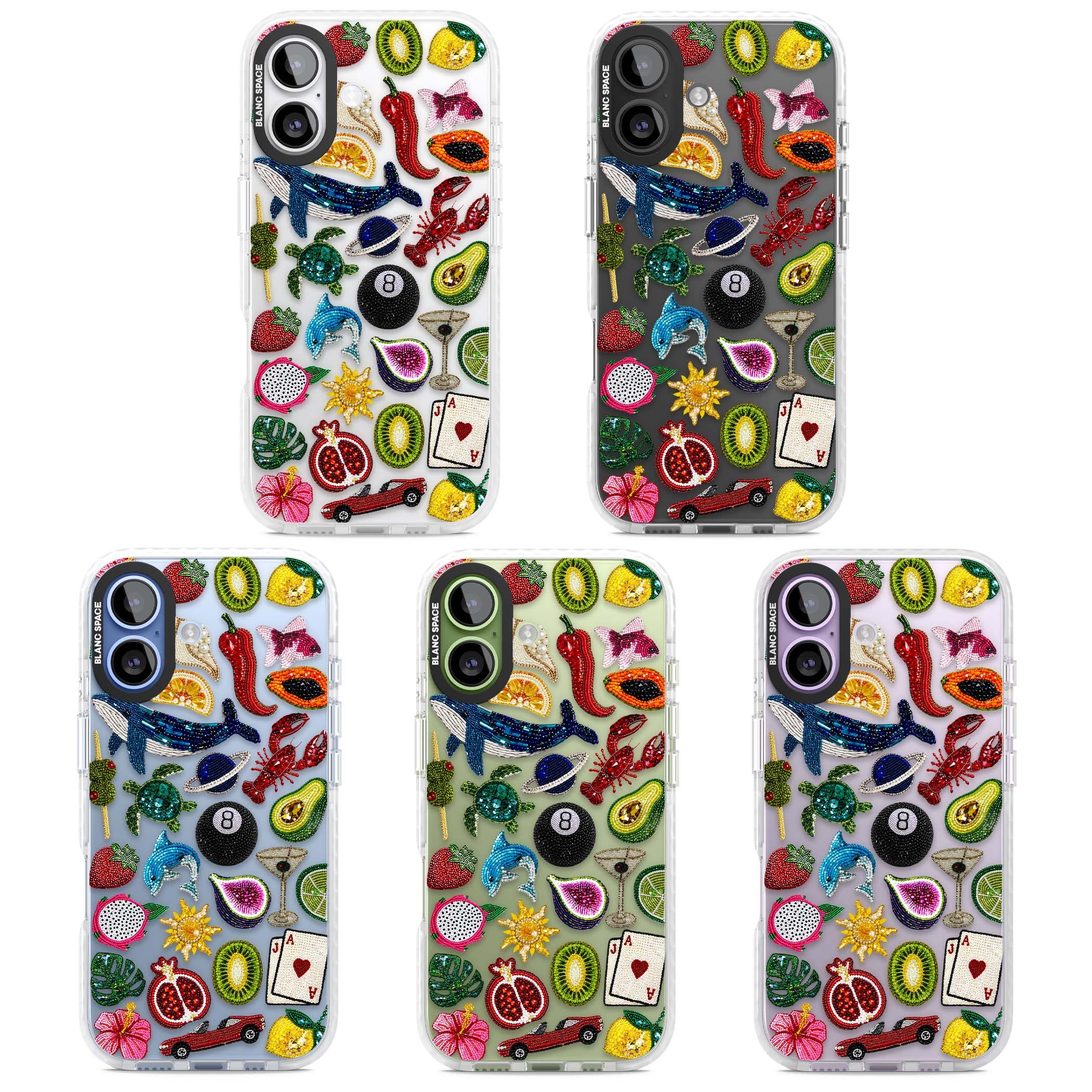 Beaded Mix cute iPhone case | Black Impact case for iPhone 17