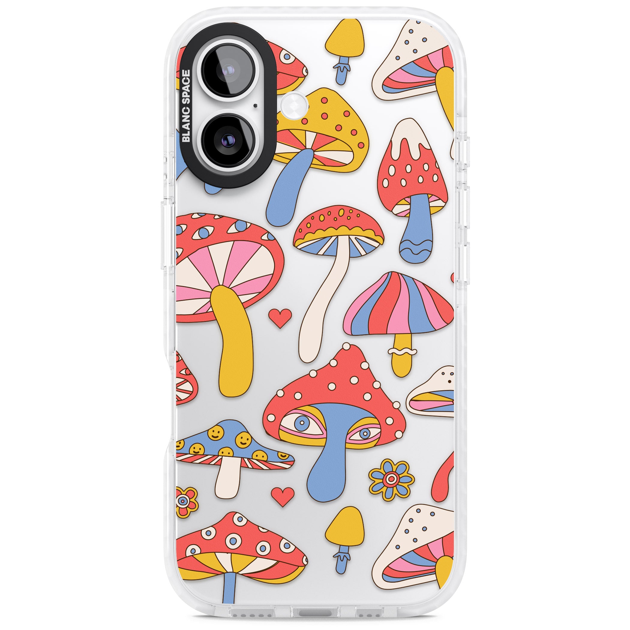 Vibrant Shrooms iPhone 17 Impact Clear Phone Case