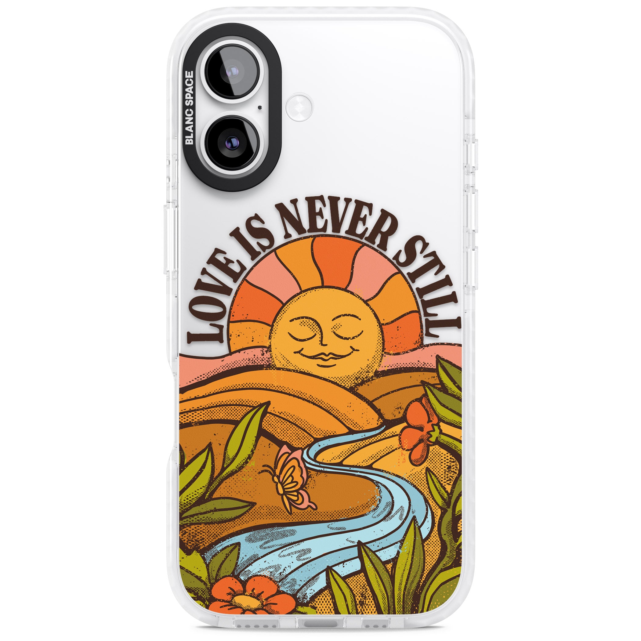 Love Is Never Still iPhone 17 Impact Clear Phone Case