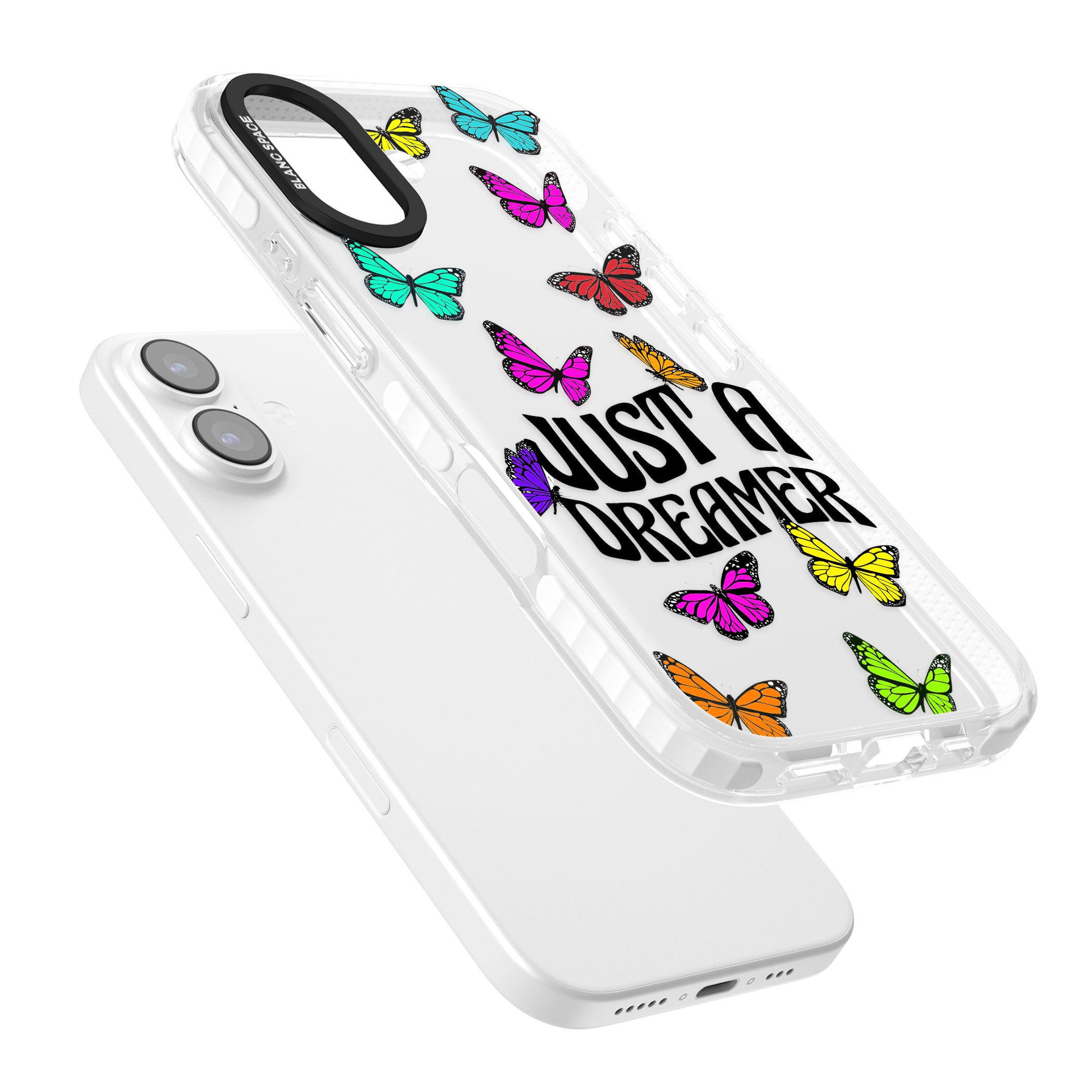 Just A Dreamer Butterfly iPhone 17 Impact Clear Phone Case Colours