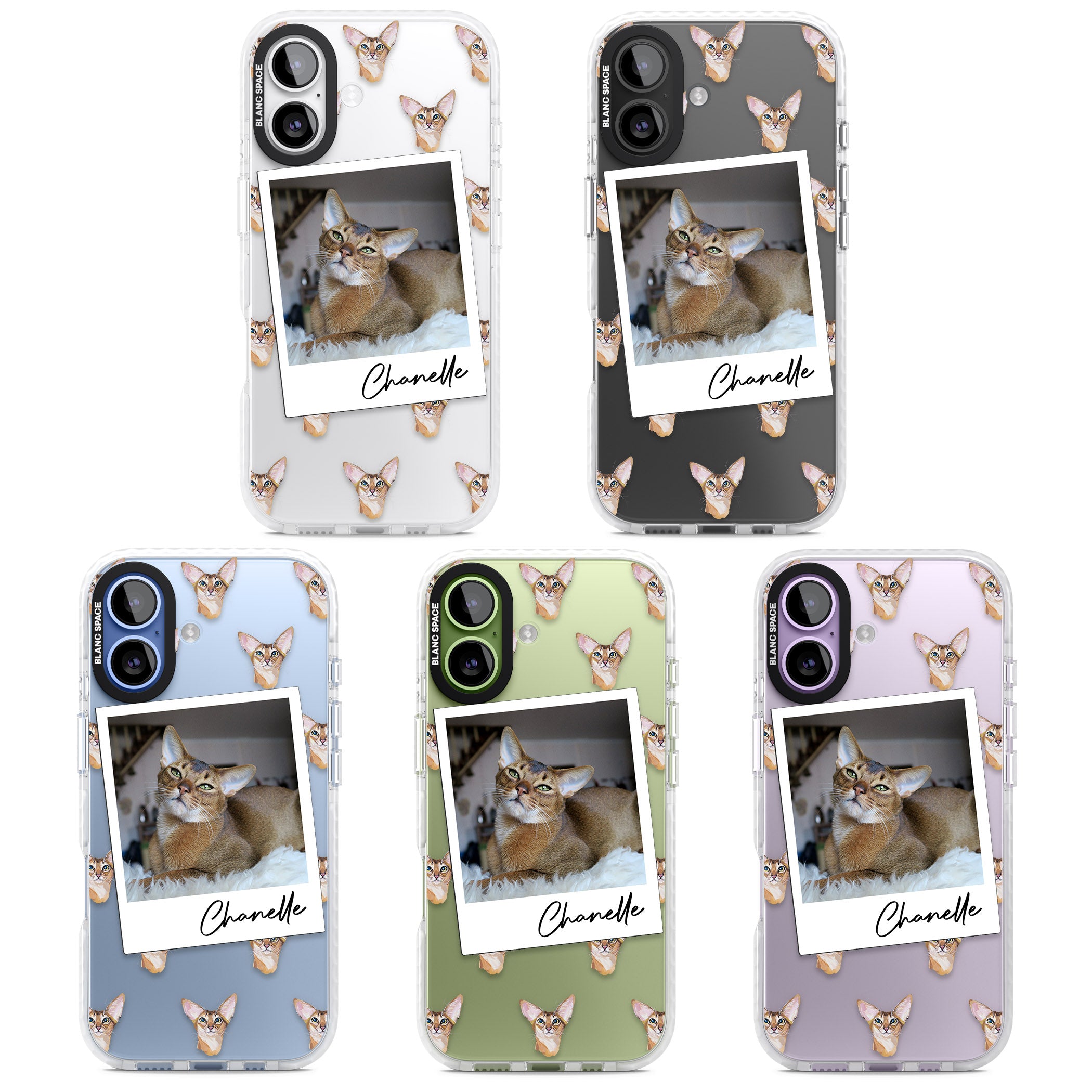 Personalised Abyssinian Cat Photo iPhone 17 Impact Clear Phone Case APT Impact Protection