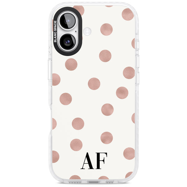 Personalised Rose Gold Dots & Initials