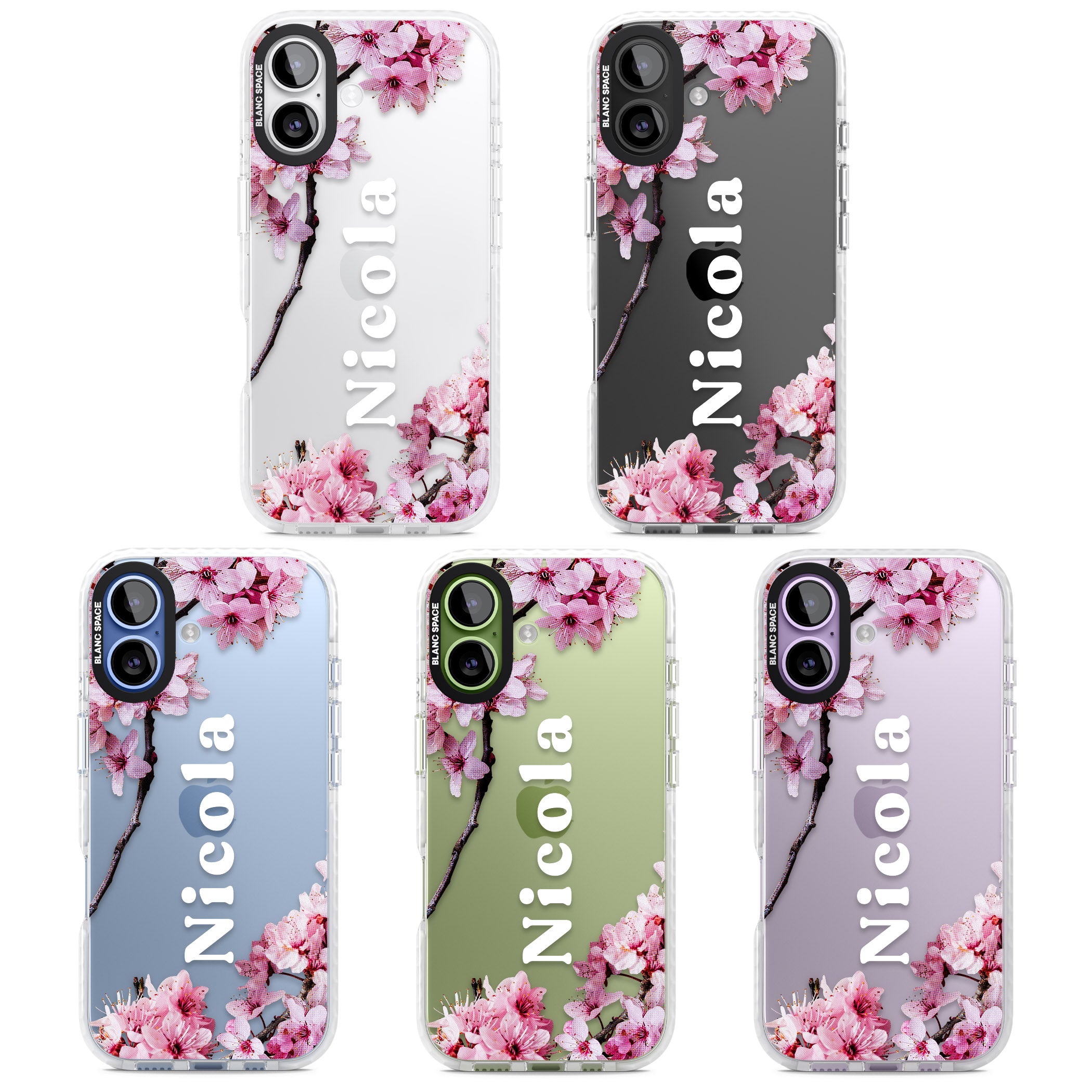 Personalised Cherry Blossom Elegance Classic iPhone 17 Impact Clear Phone Case APT Impact Protection