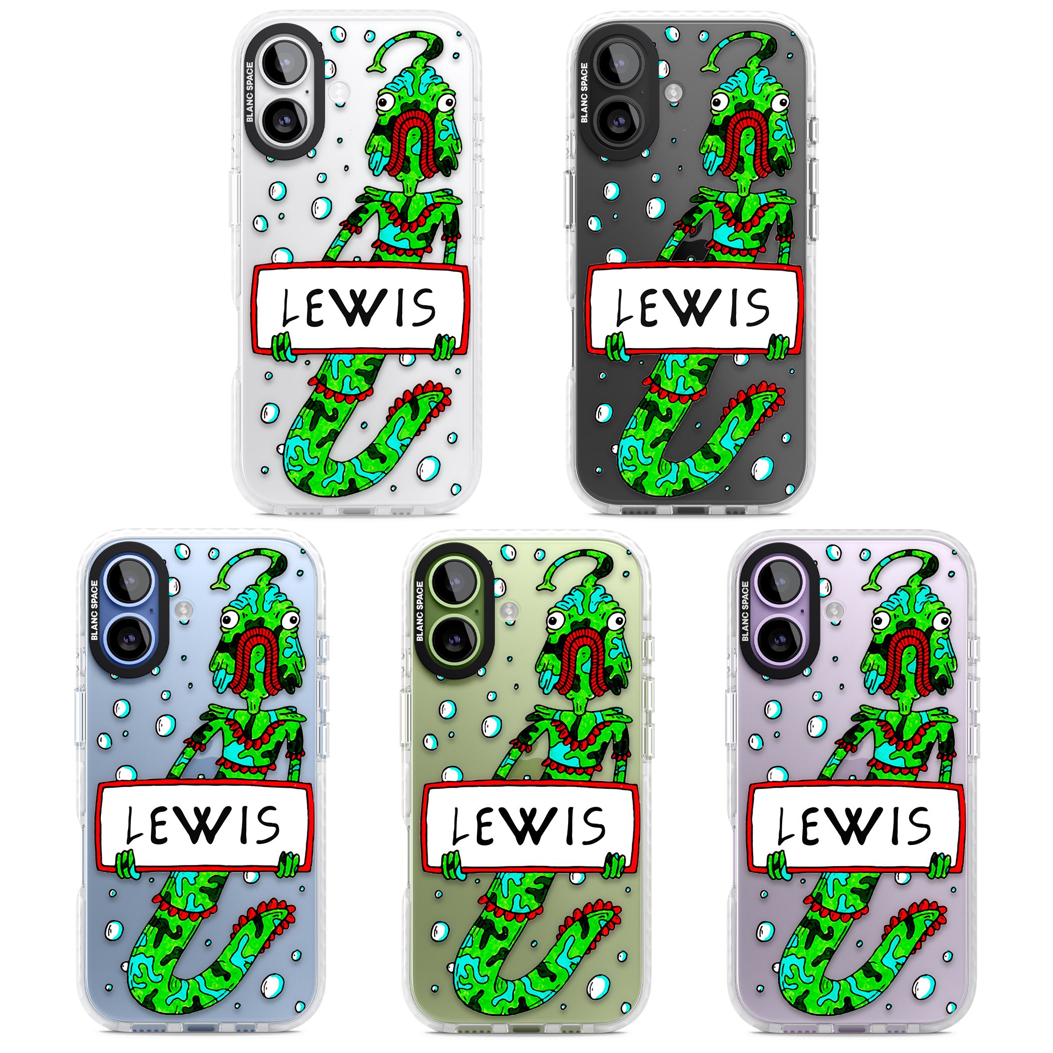 Personalised Fish Boy iPhone 17 Impact Clear Phone Case APT Impact Protection