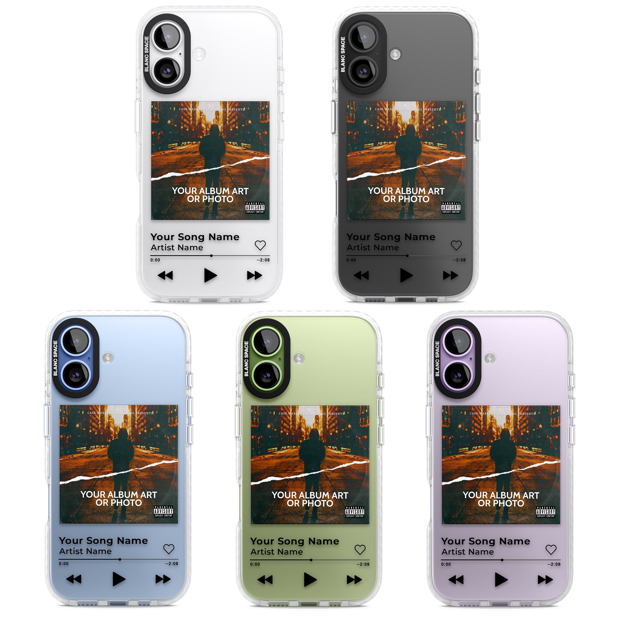 Personalised Album Art iPhone 17 Impact Clear Phone Case APT Impact Protection