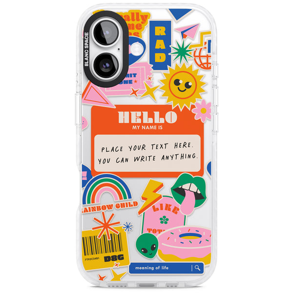 Personalised Retro Nametag Sticker