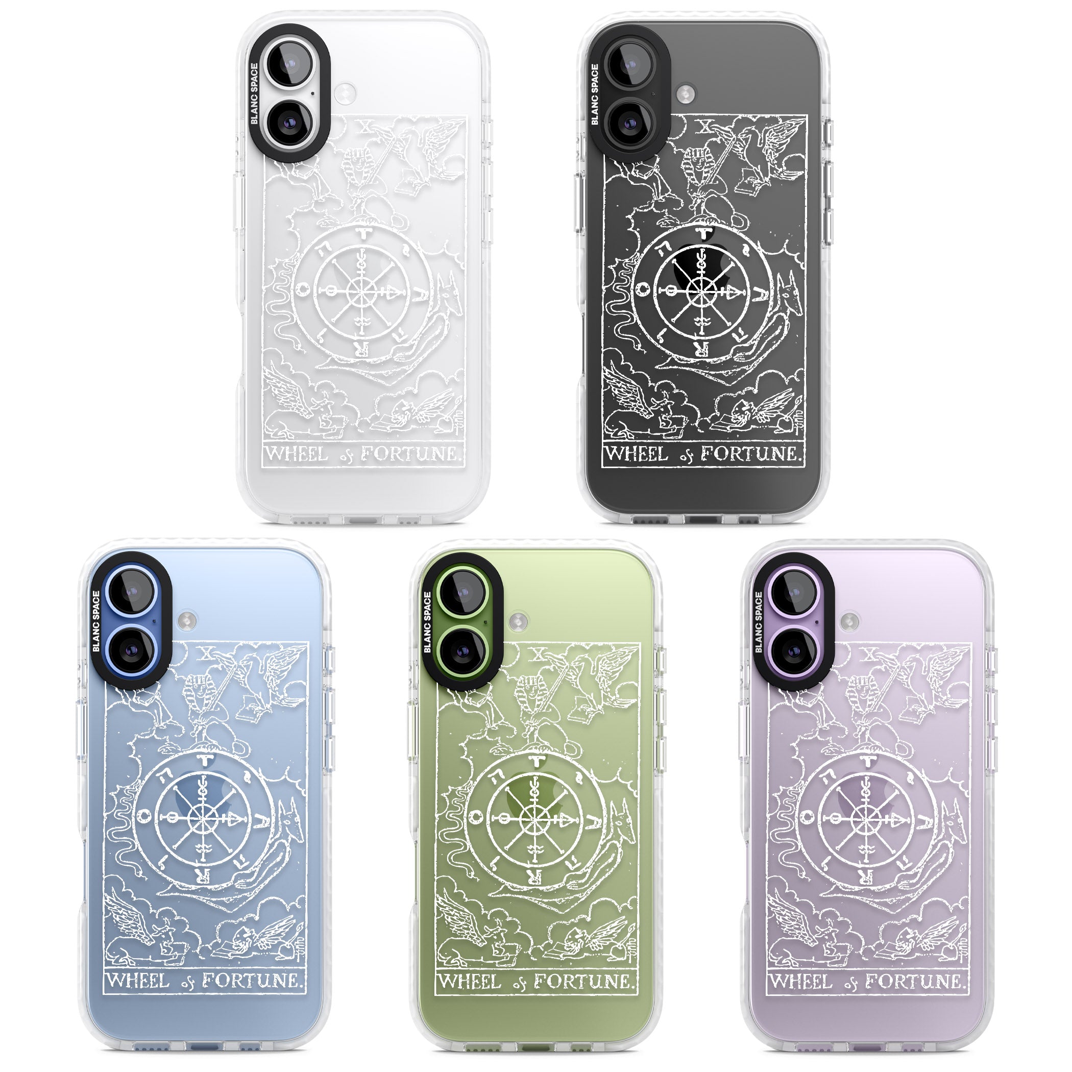 Personalised Wheel Of Fortune Tarot Card (White) iPhone 17 Impact Clear Phone Case APT Impact Protection